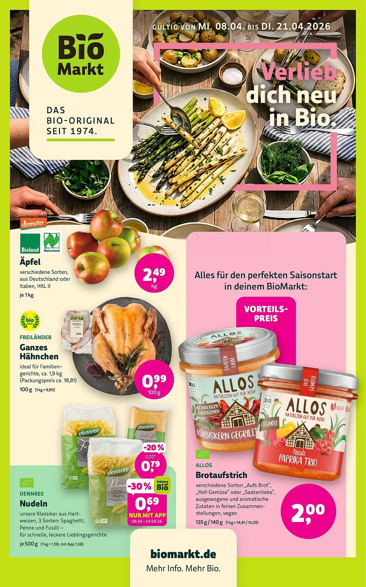 Aleco Biomarkt Prospekt von 8. April bis 21. April 2026 - Prospekt seite 1