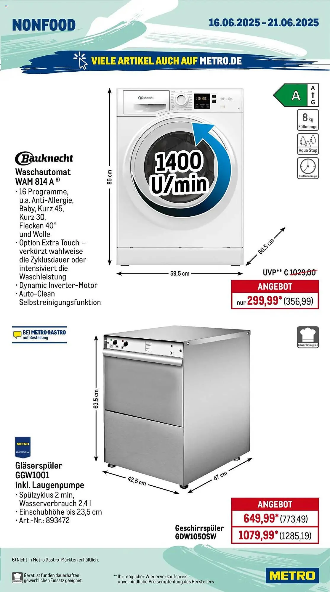 METRO Prospekt von 16. Juni bis 21. Juni 2025 - Prospekt seite 17