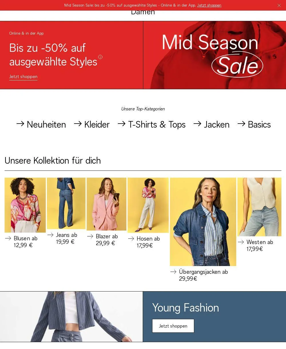 C&A Aktueller Prospekt von 31. März bis 9. April 2025 - Prospekt seite 1