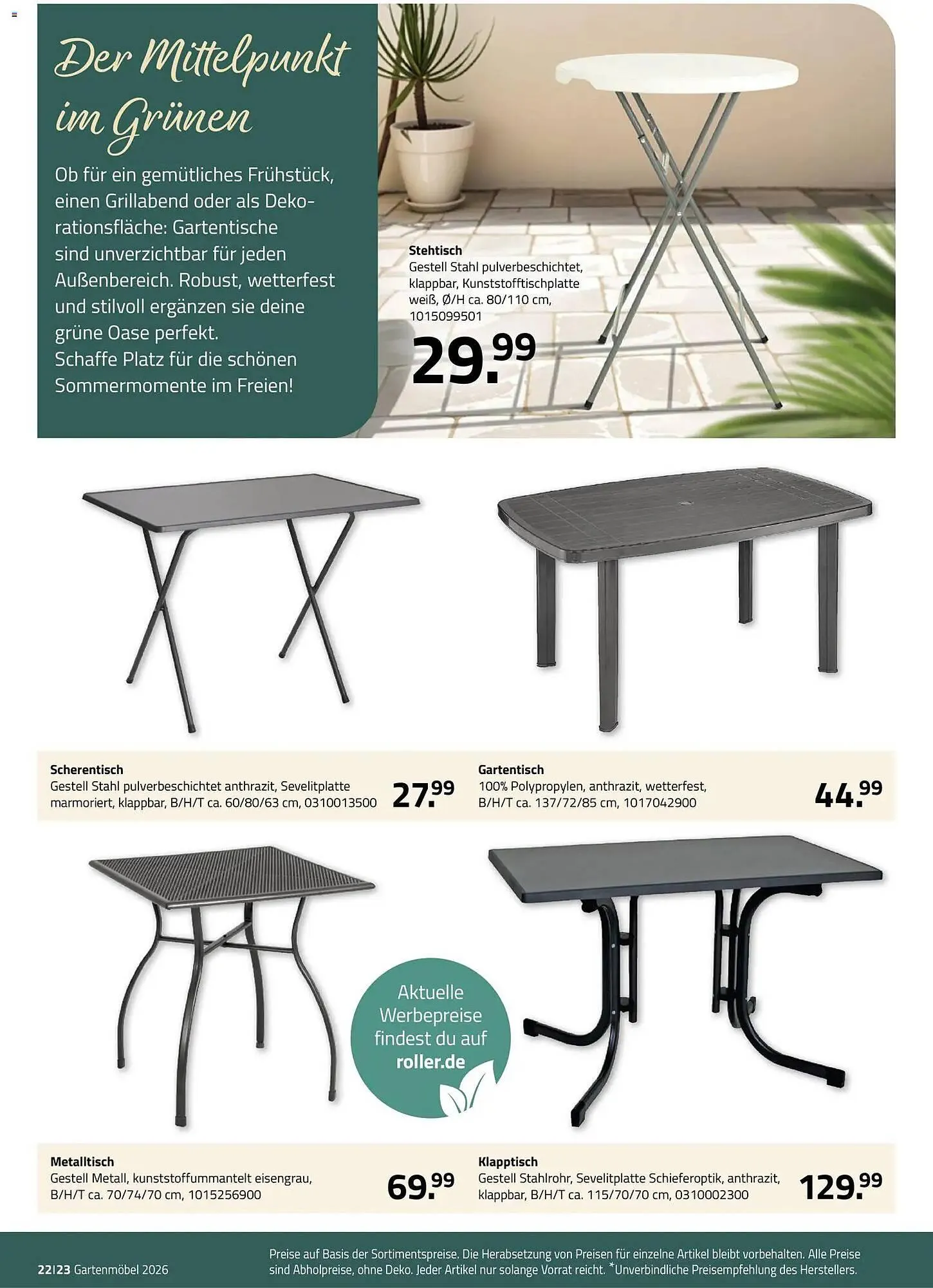 ROLLER Prospekt von 23. Februar bis 26. September 2026 - Prospekt seite 22