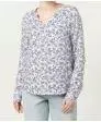 Langarmbluse Blumenmuster Janina, Y-Ausschnitt