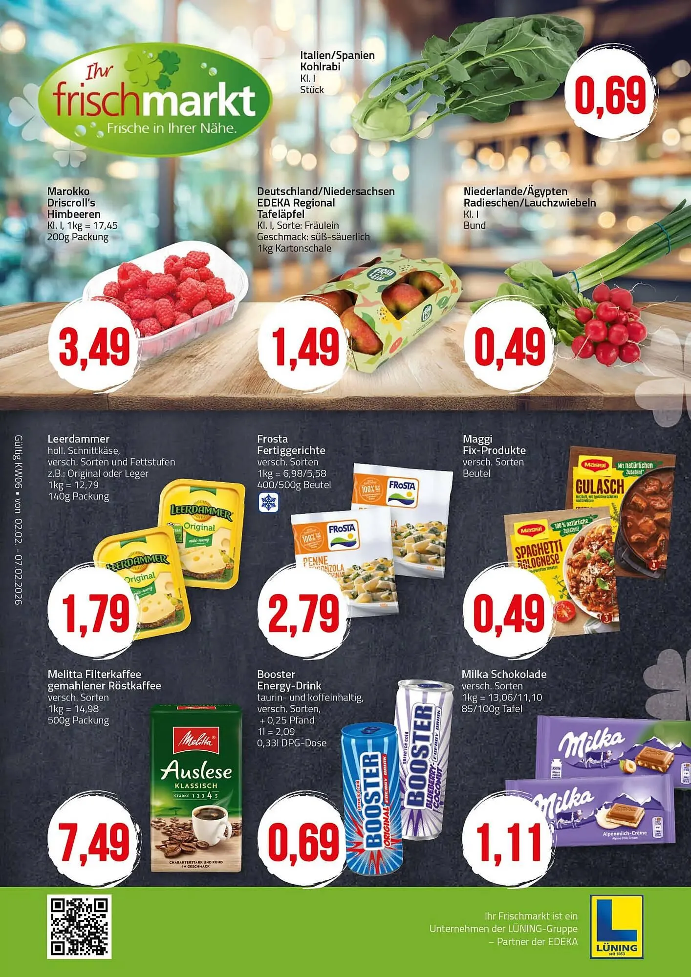 Ihr Frischmarkt Prospekt von 2. Februar bis 7. Februar 2026 - Prospekt seite 1