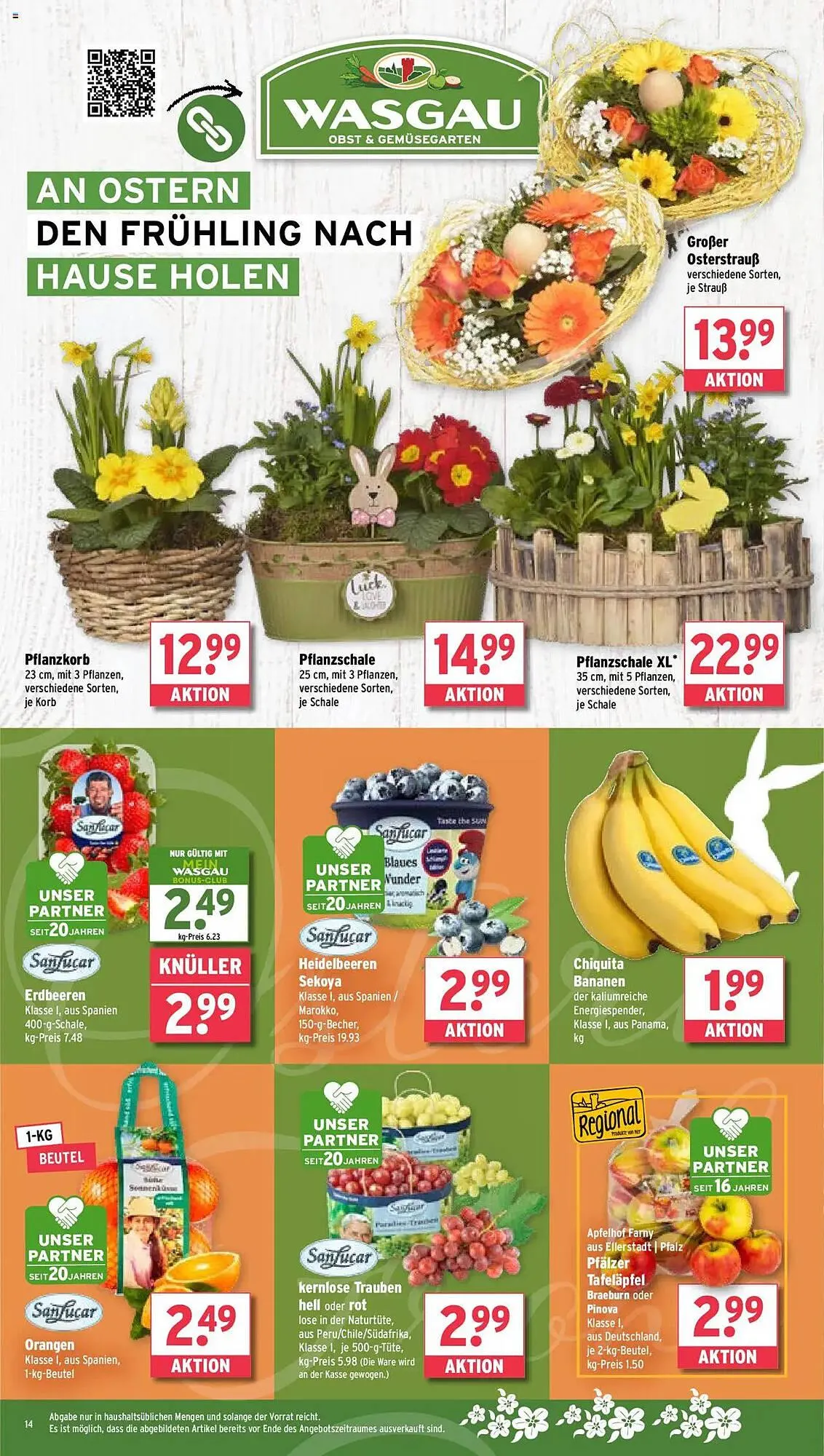 Wasgau Prospekt von 14. April bis 19. April 2025 - Prospekt seite 14