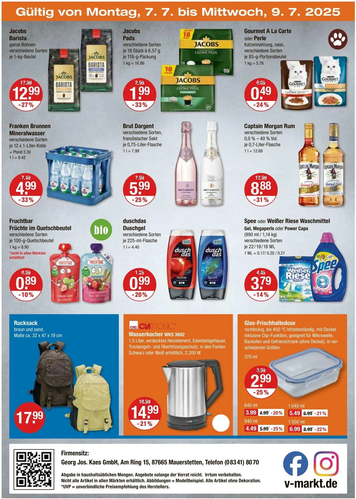 V-Markt Aktueller Prospekt von 3. Juli bis 9. Juli 2025 - Prospekt seite 20