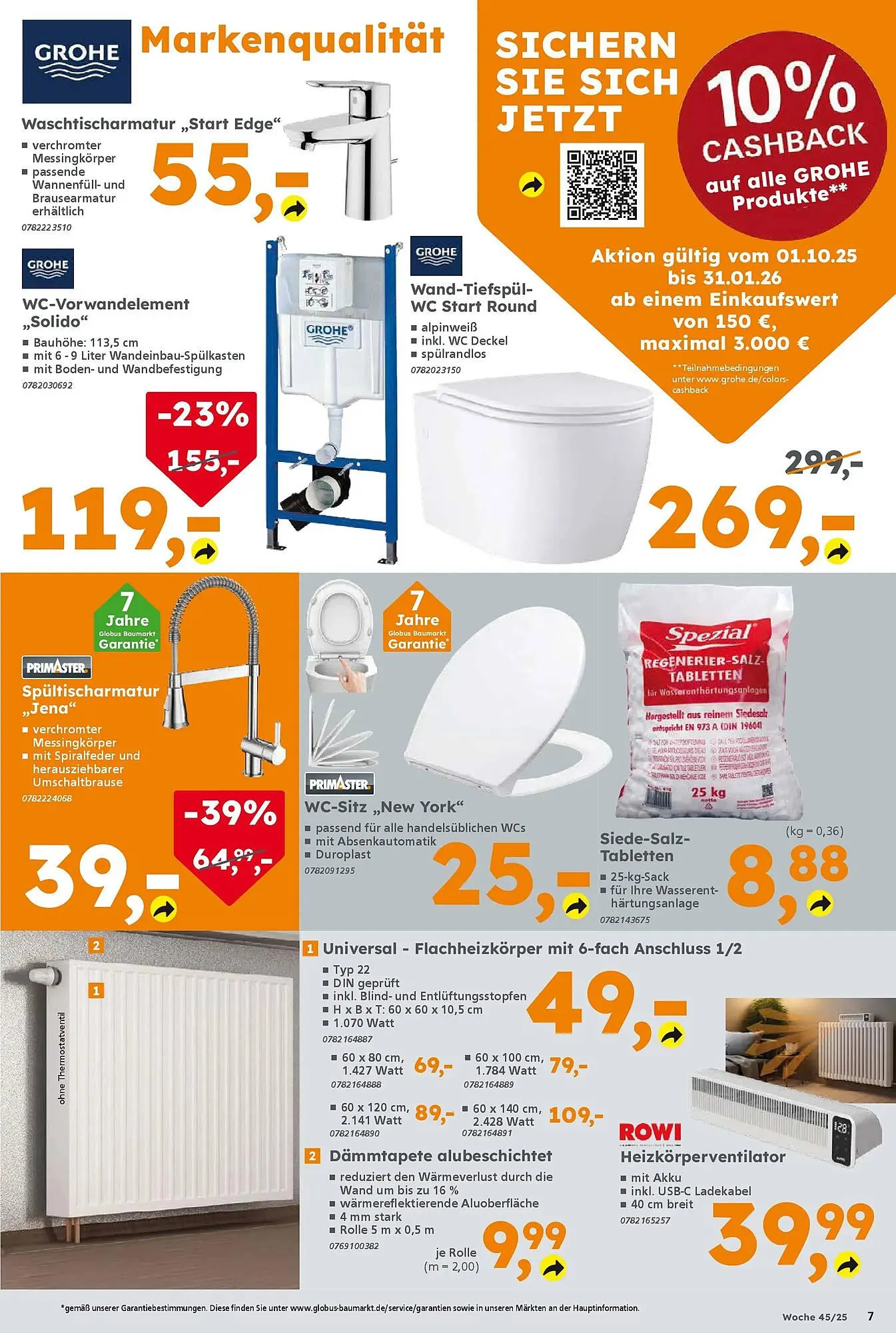 Globus Baumarkt Prospekt von 2. November bis 8. November 2025 - Prospekt seite 7