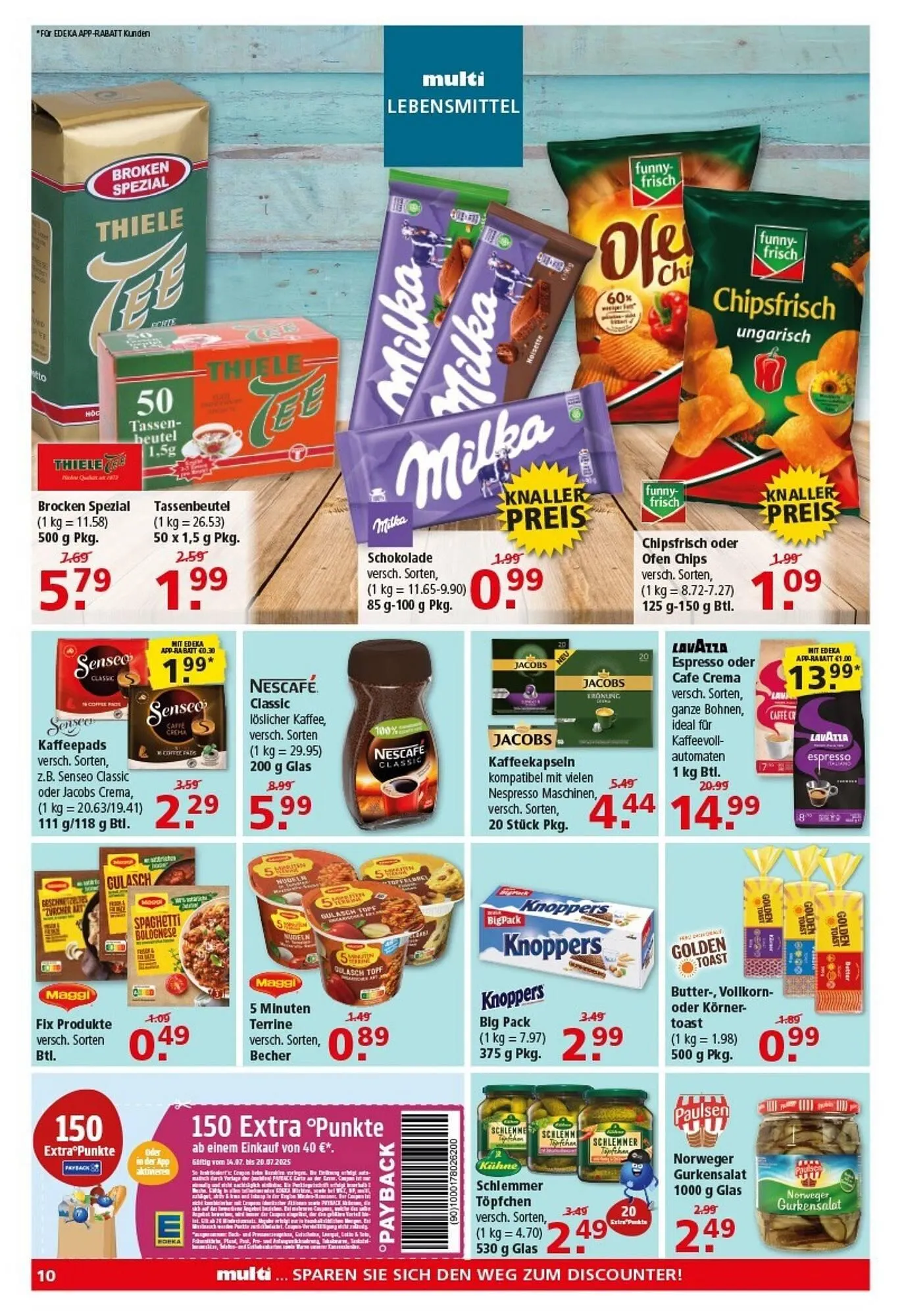 Multi Markt Prospekt von 14. Juli bis 19. Juli 2025 - Prospekt seite 10