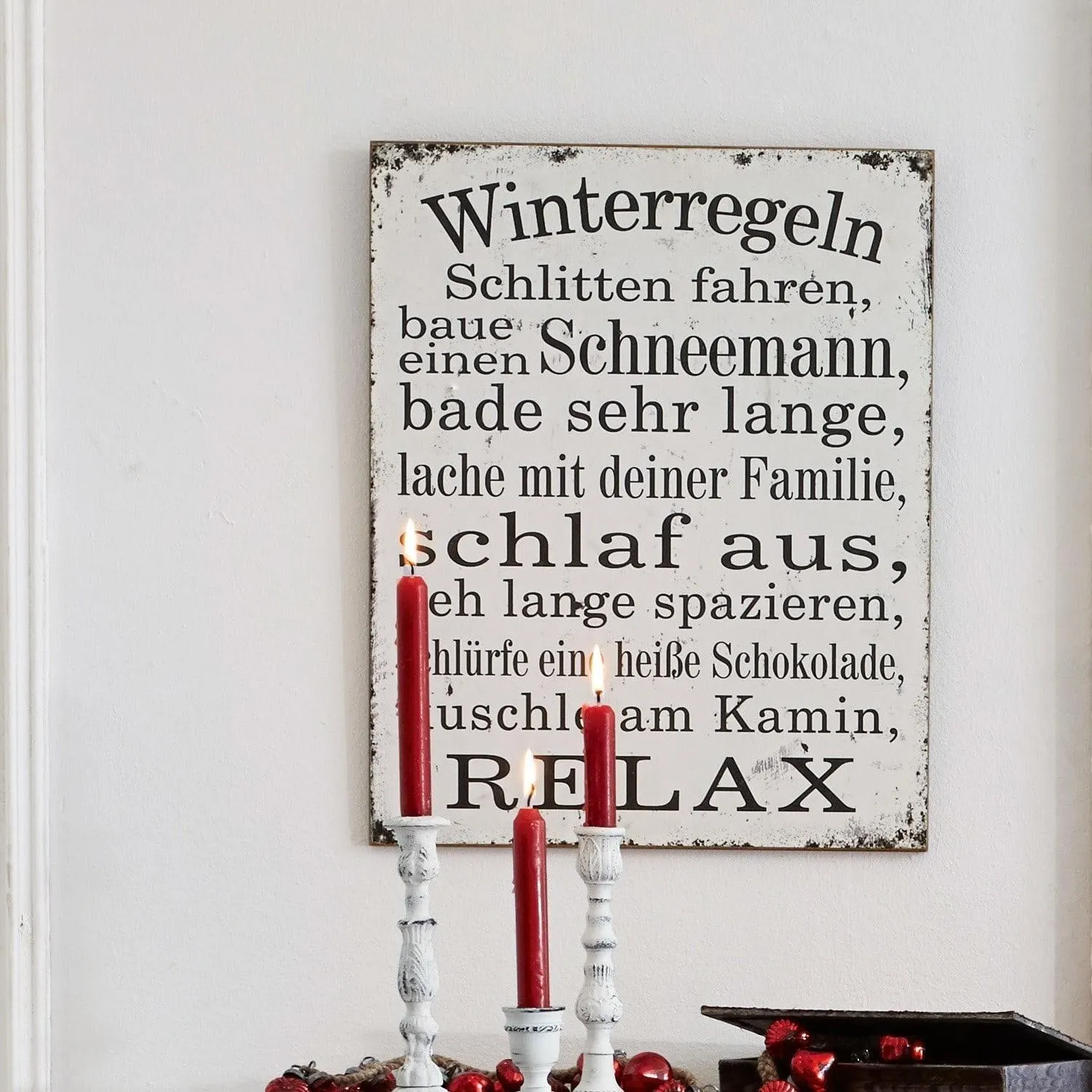 Dekoboard Winterregeln