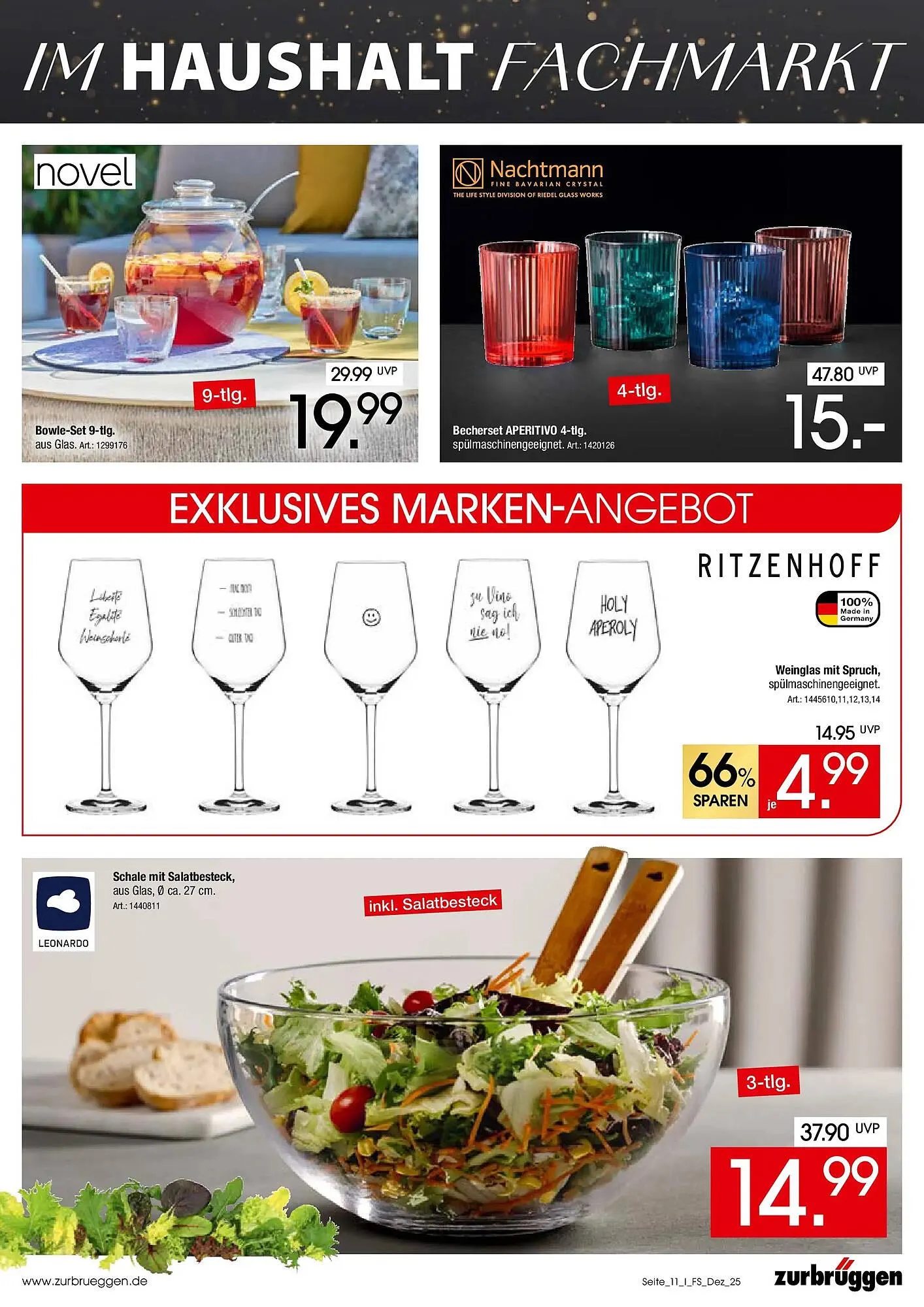 Zurbrüggen Prospekt von 1. Dezember bis 26. Januar 2026 - Prospekt seite 11
