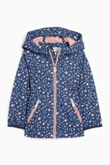 Softshell jacket with hood - waterproof - floral