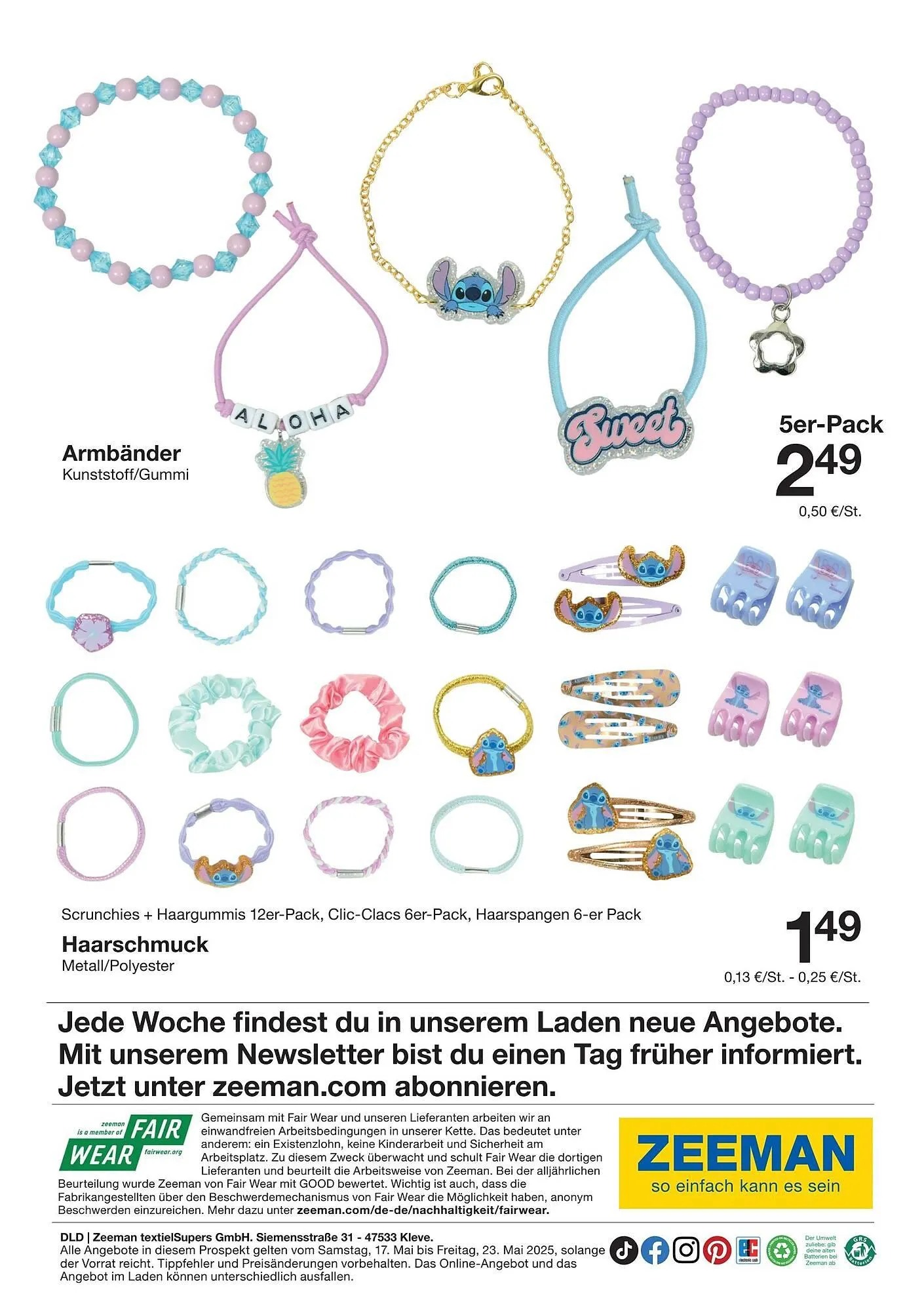 Zeeman Prospekt von 17. Mai bis 23. Mai 2025 - Prospekt seite 10