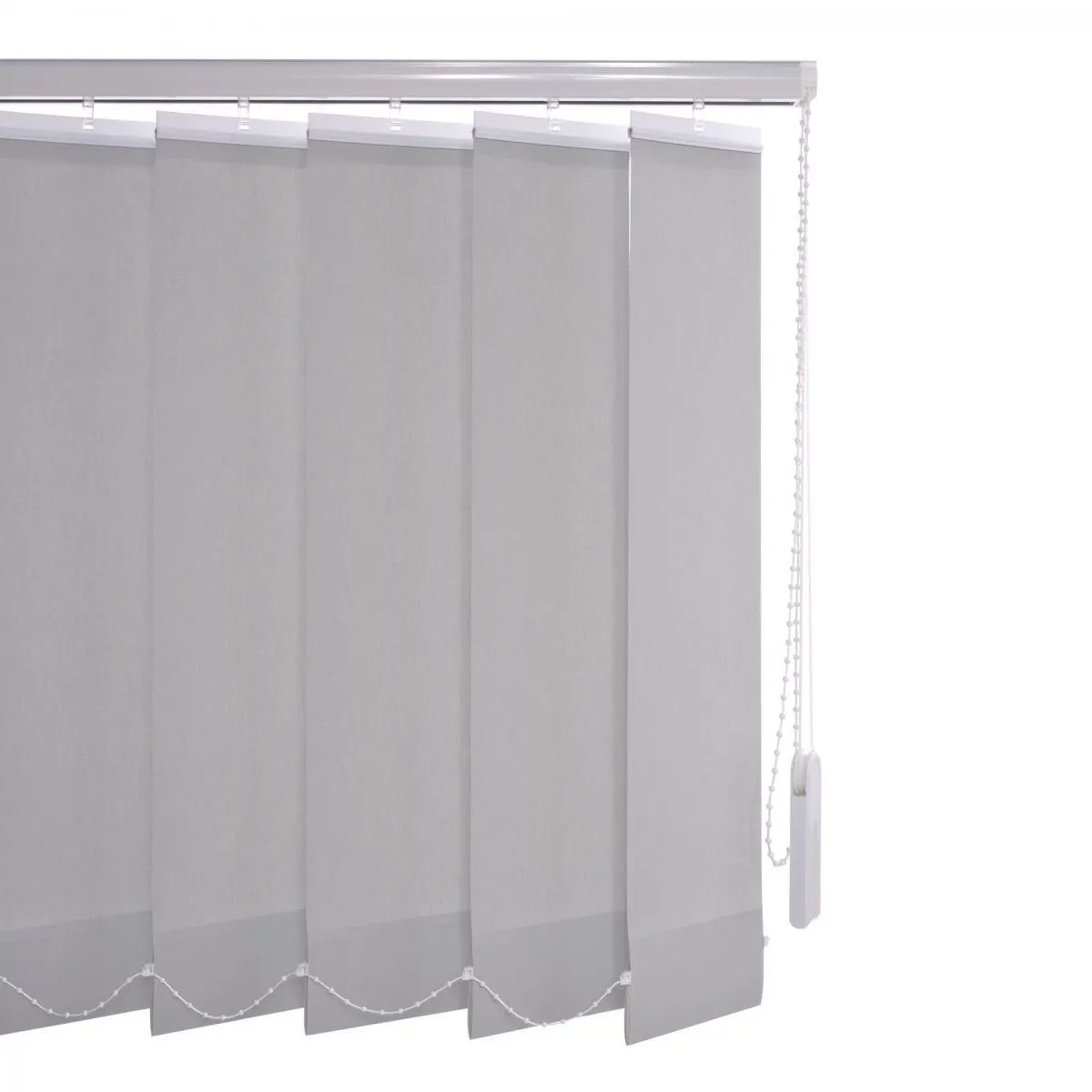 Schiebevorhang 180 x 180 cm hellgrau 127 mm