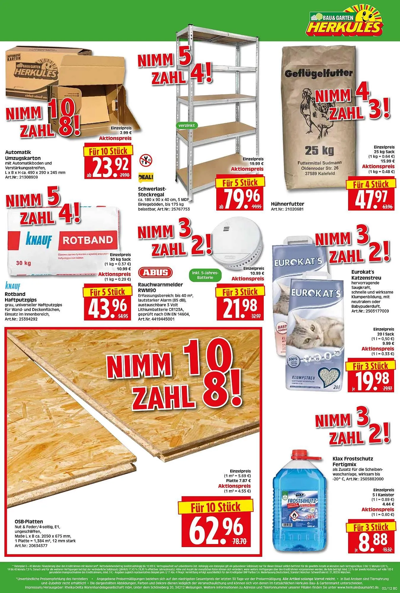 Herkules Baumarkt Prospekt von 5. Januar bis 10. Januar 2026 - Prospekt seite 12