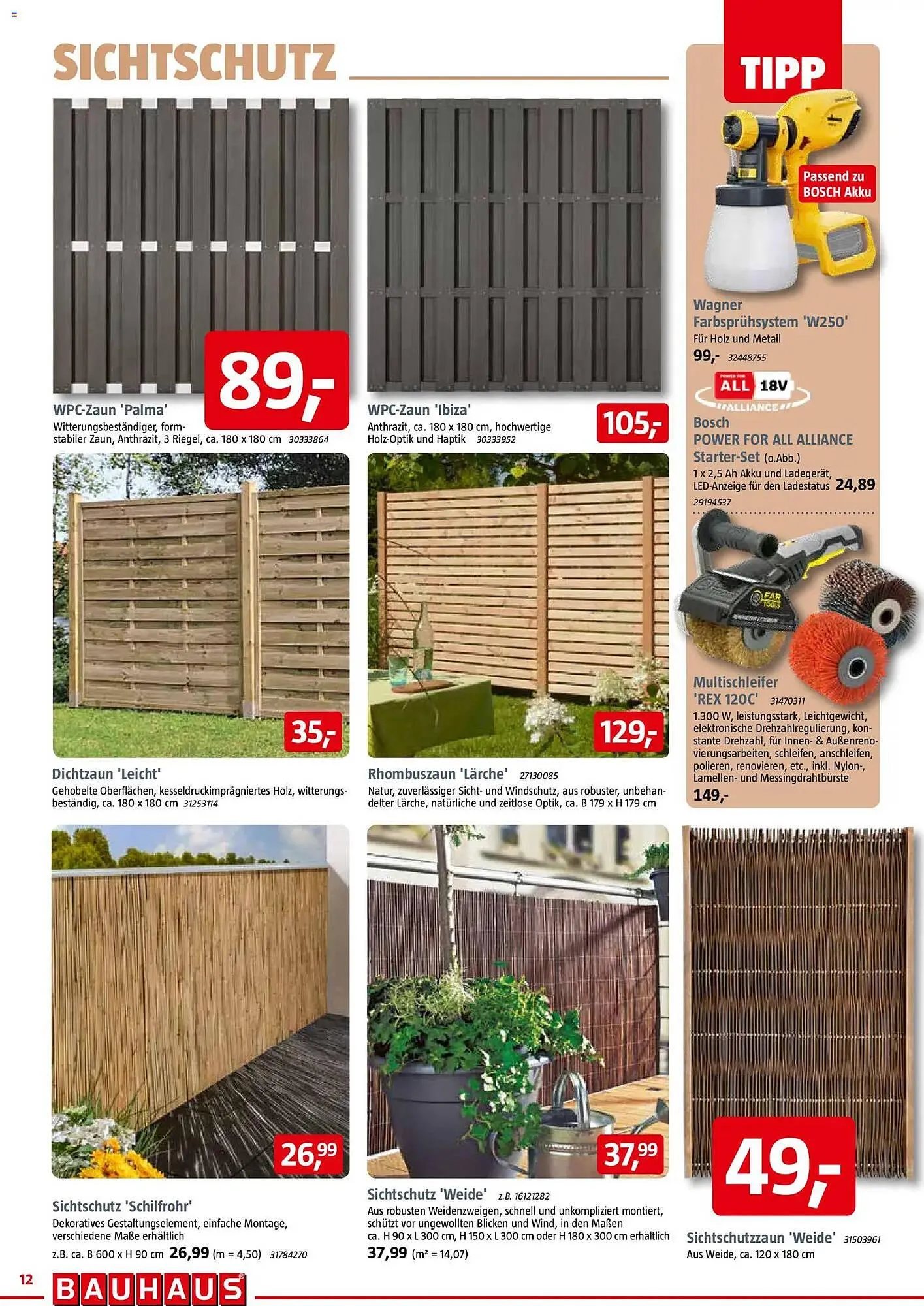 Bauhaus Prospekt von 28. März bis 11. April 2026 - Prospekt seite 12