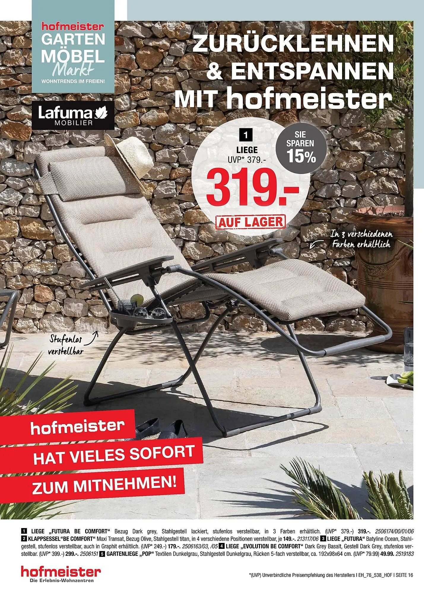 Hofmeister Prospekt von 8. April bis 5. Mai 2026 - Prospekt seite 16