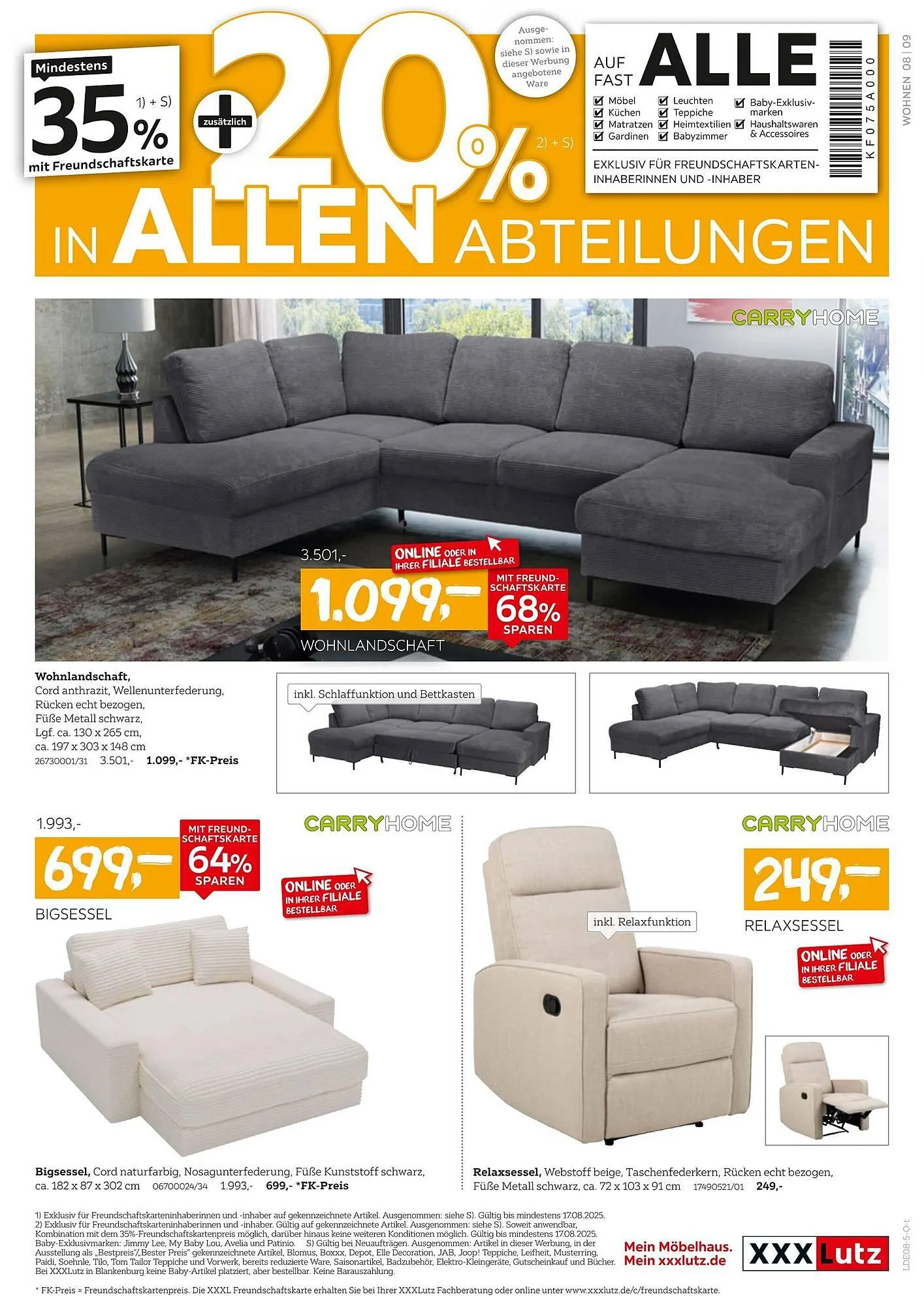 XXXLutz Prospekt von 4. August bis 17. August 2025 - Prospekt seite 9