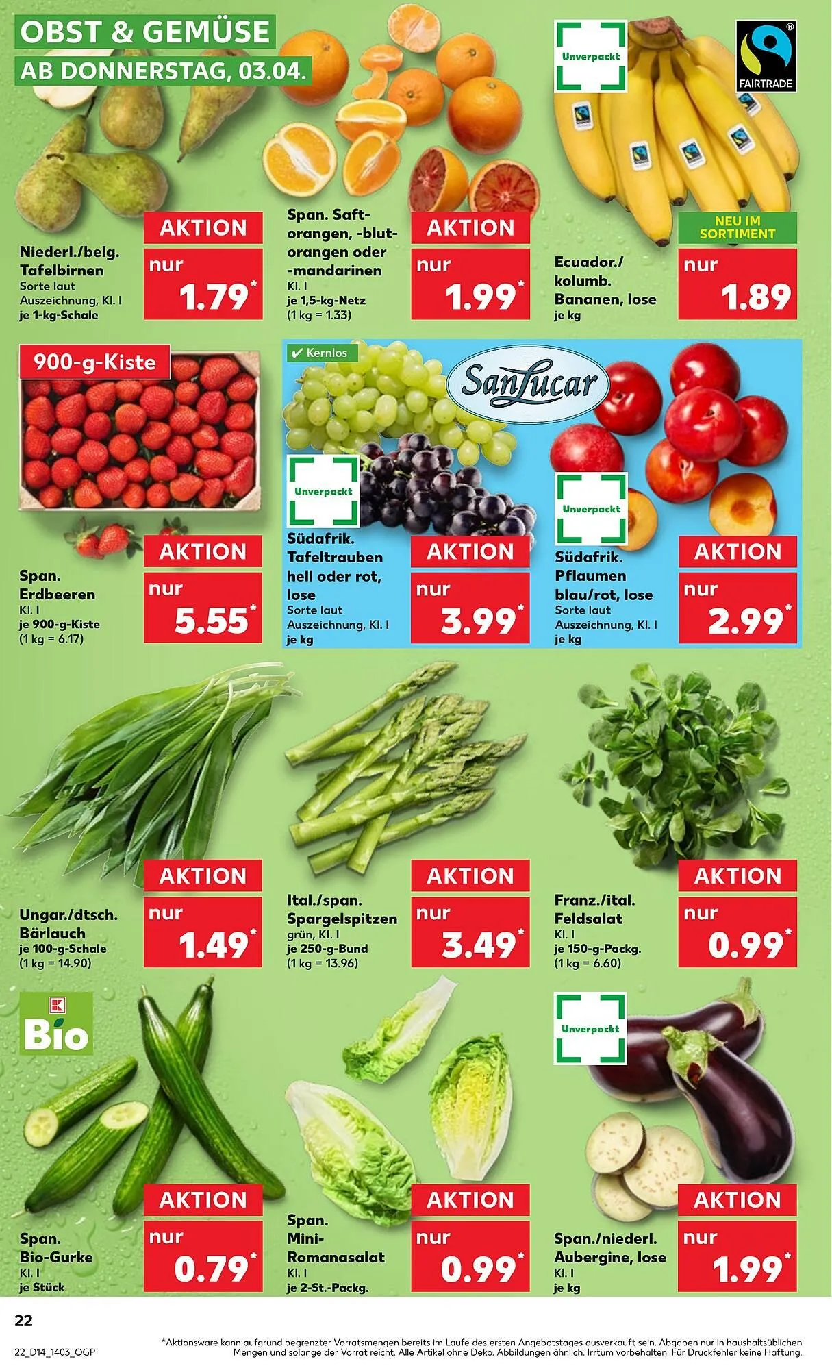 Kaufland Prospekt von 3. April bis 9. April 2025 - Prospekt seite 22
