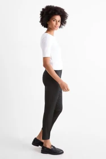 Cloth trousers - mid-rise waist - tapered fit