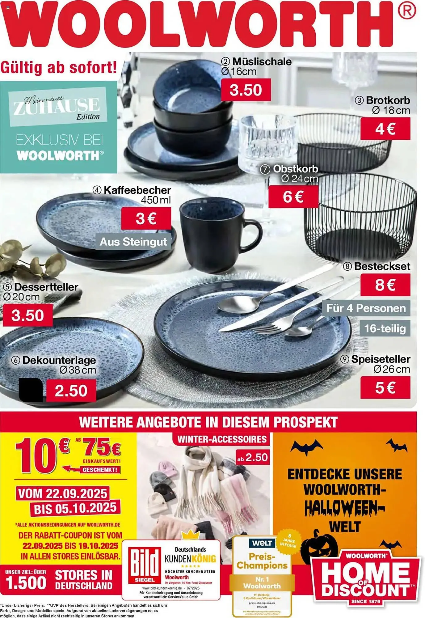 Woolworth Prospekt von 1. Oktober bis 11. Oktober 2025 - Prospekt seite 1