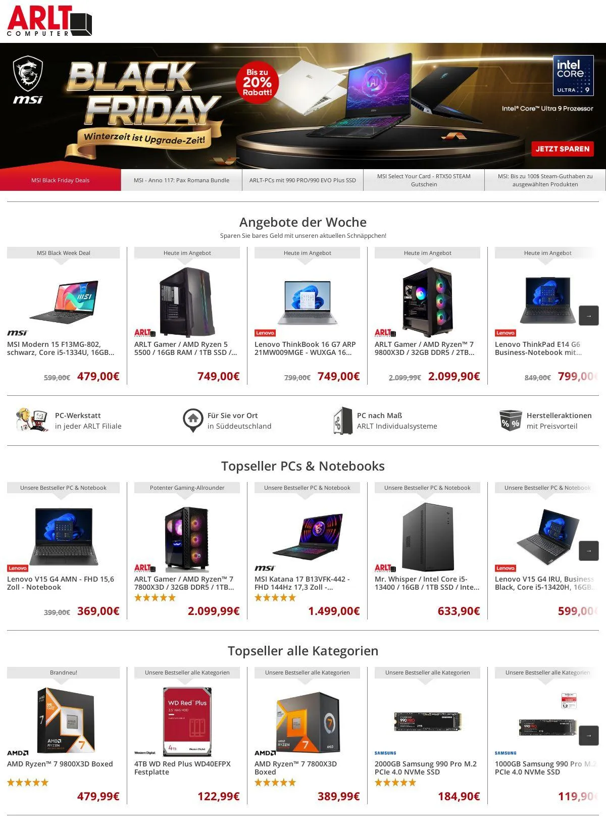 ARLT Computer Aktueller Prospekt von 17. November bis 23. November 2025 - Prospekt seite 1