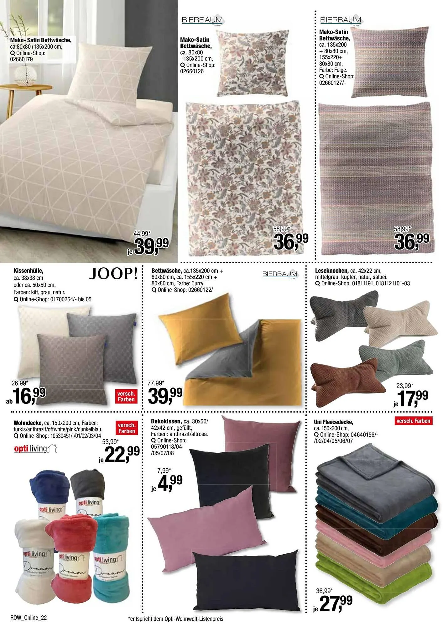 Opti Wohnwelt Prospekt von 23. März bis 27. März 2025 - Prospekt seite 22