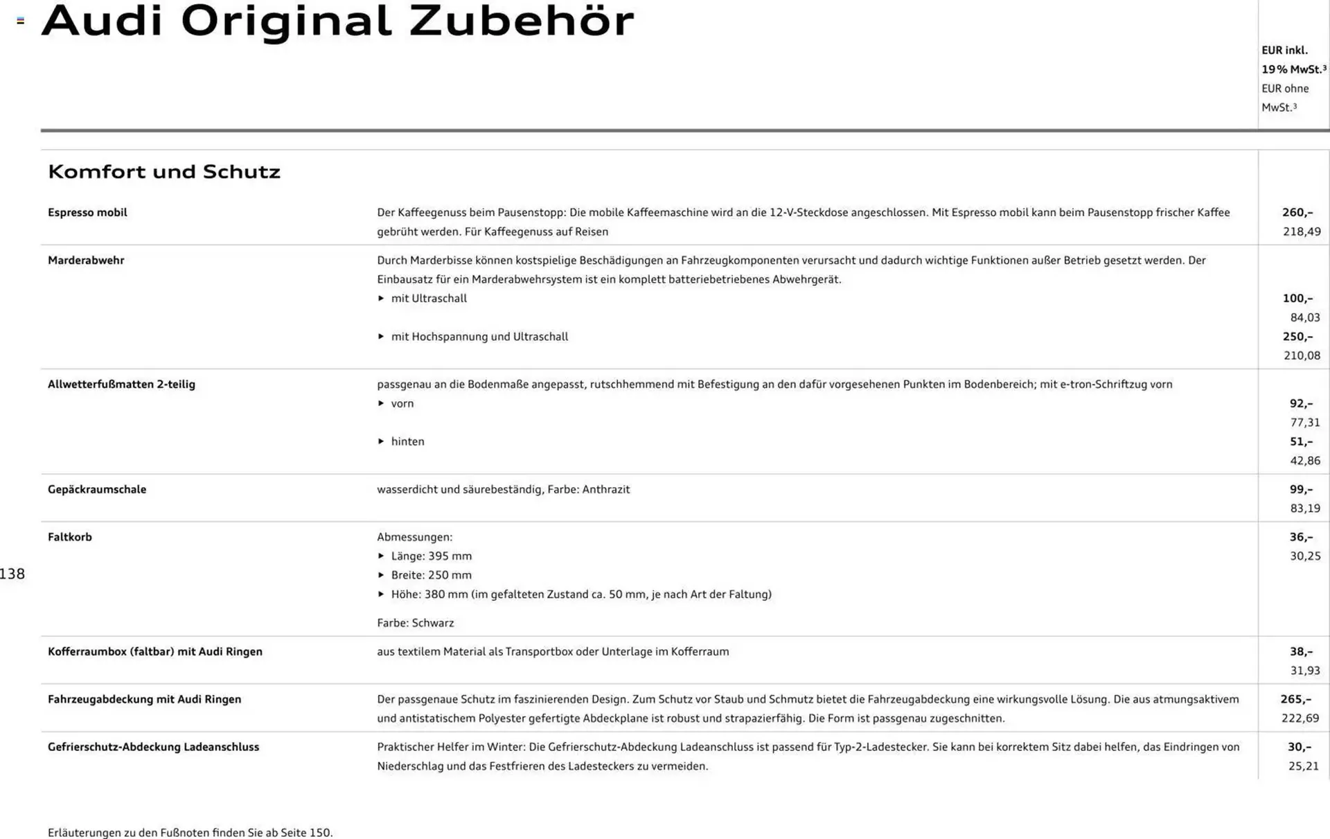 Audi Prospekt von 28. Oktober bis 28. Oktober 2026 - Prospekt seite 138