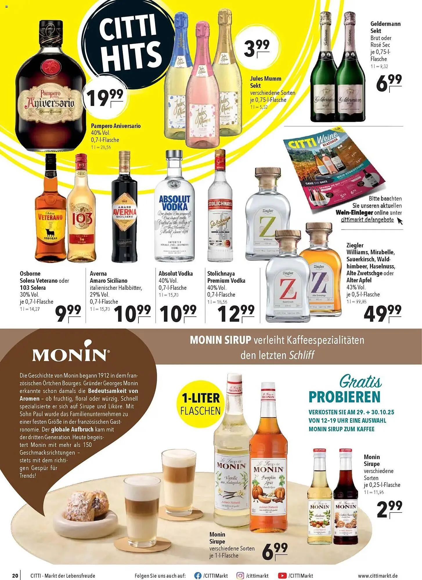CITTI Markt Prospekt von 29. Oktober bis 4. November 2025 - Prospekt seite 20