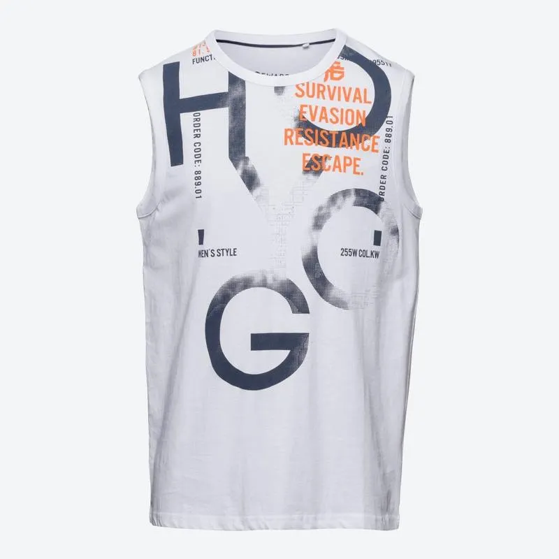 Herren-Muskelshirt mit großem Frontdruck