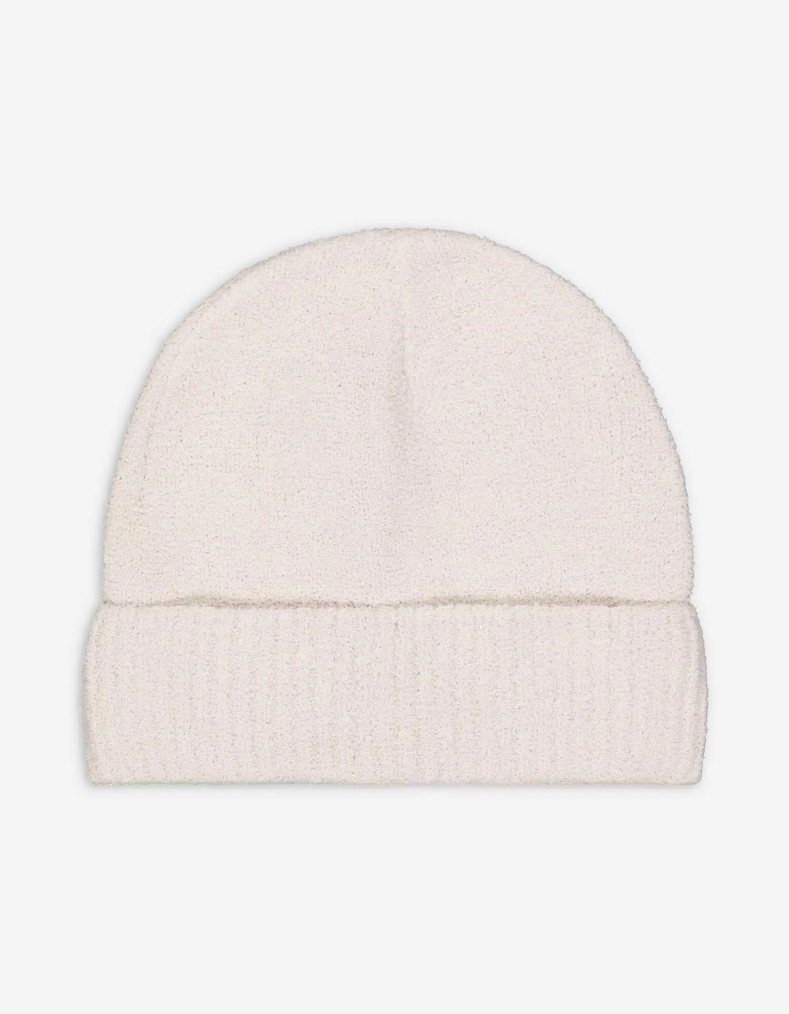 Strickmütze - Umschlag - weiß