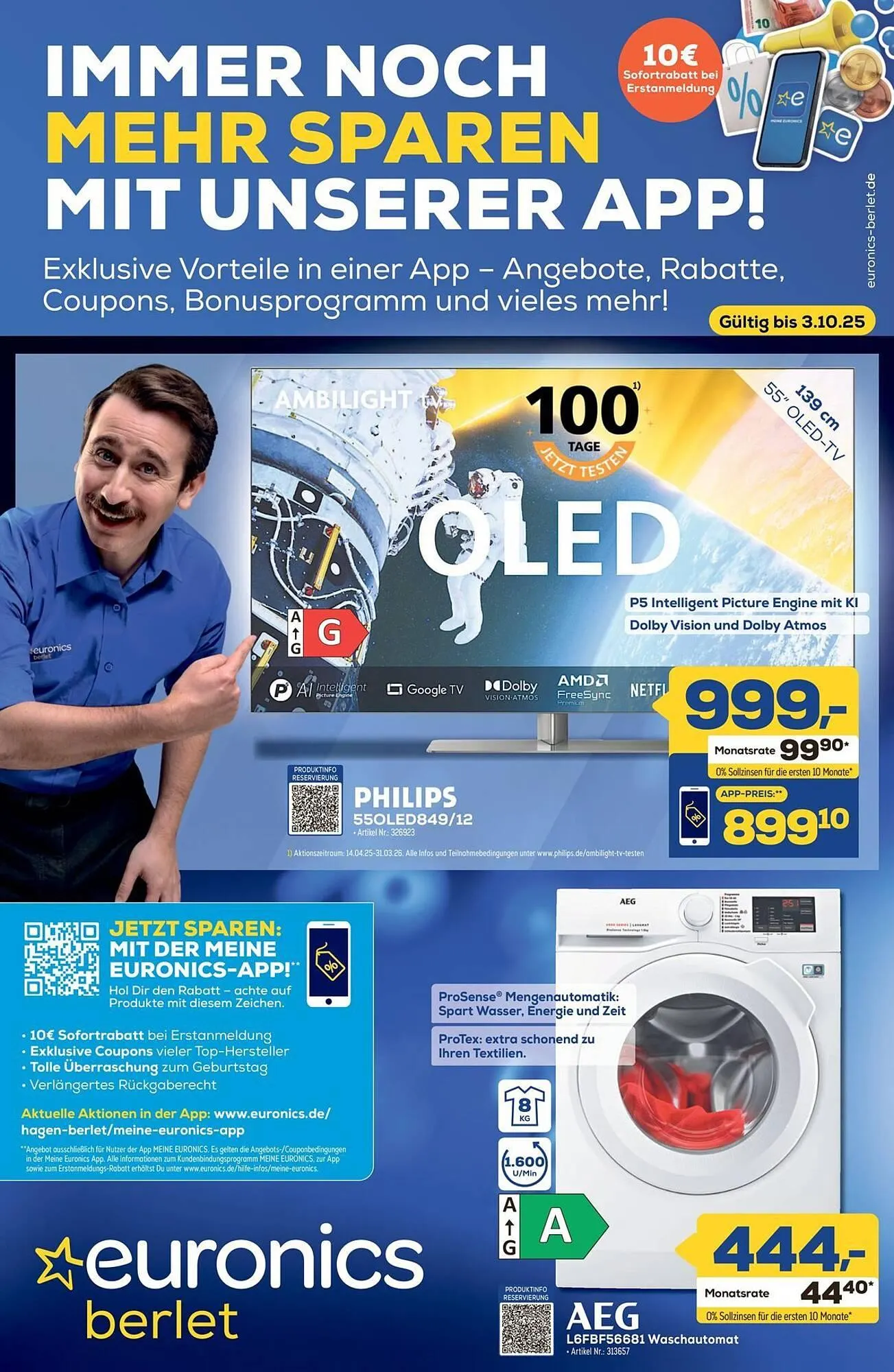 Euronics Berlet Prospekt von 24. September bis 3. Oktober 2025 - Prospekt seite 1