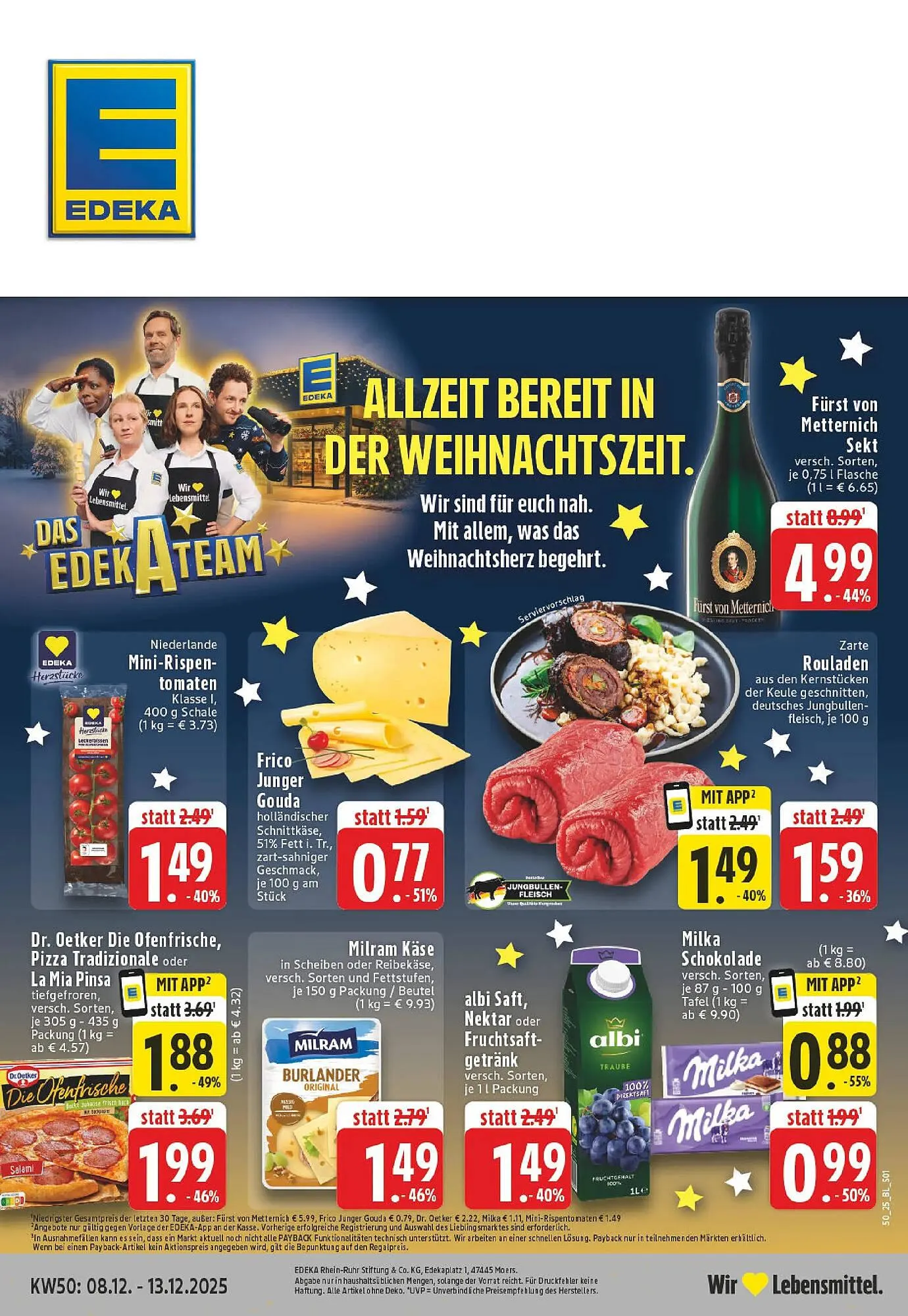 Edeka Prospekt von 8. Dezember bis 13. Dezember 2025 - Prospekt seite 1
