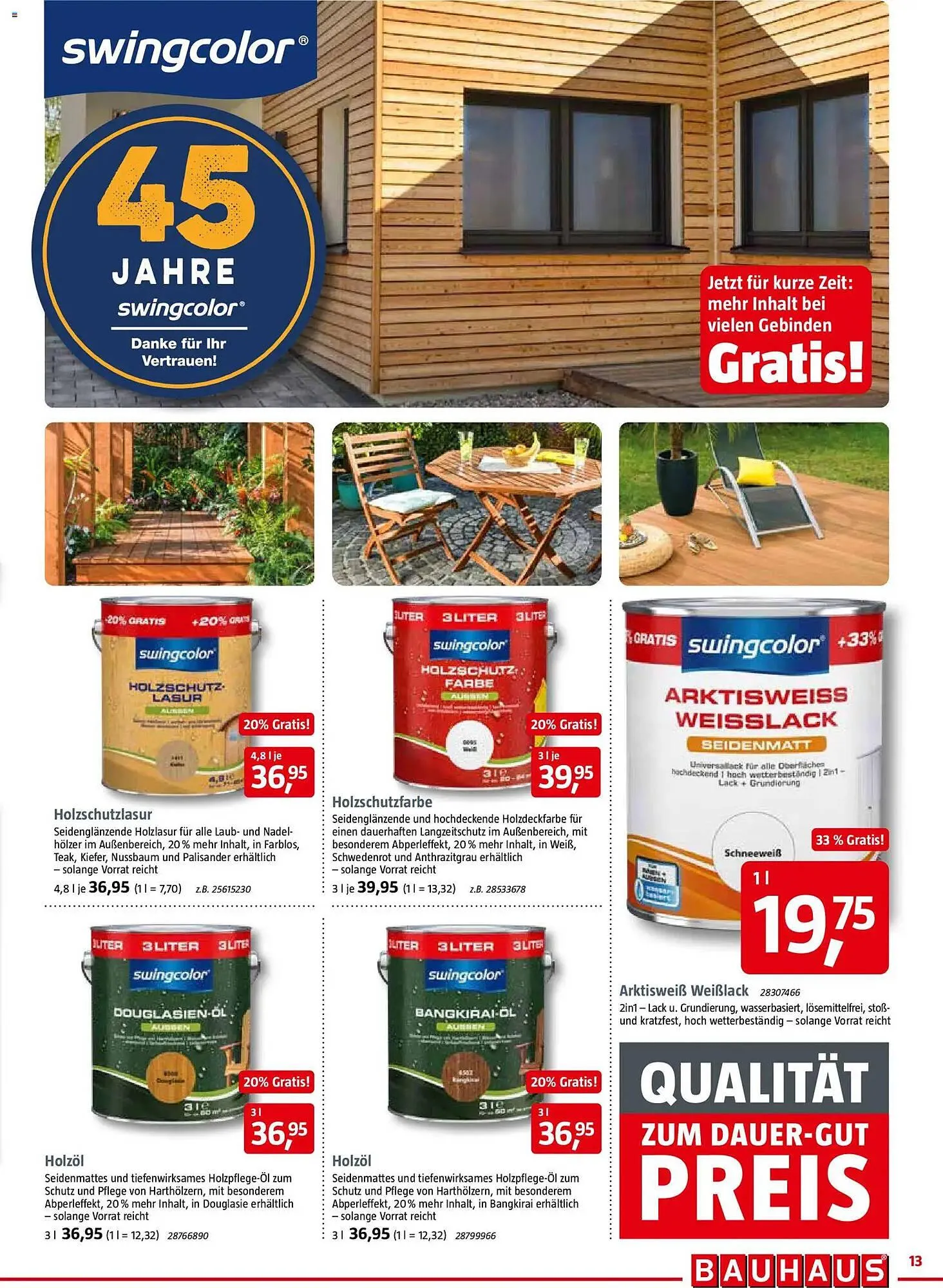 Bauhaus Prospekt von 28. März bis 11. April 2026 - Prospekt seite 13