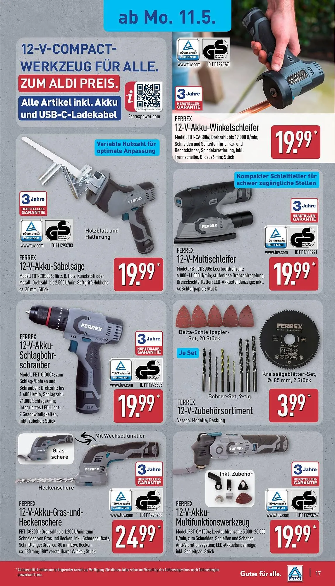 Aldi Nord Prospekt von 11. Mai bis 16. Mai 2026 - Prospekt seite 17