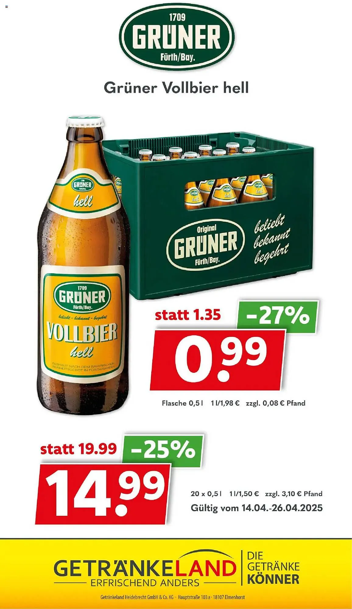 Getränkeland Prospekt von 14. April bis 26. April 2025 - Prospekt seite 12