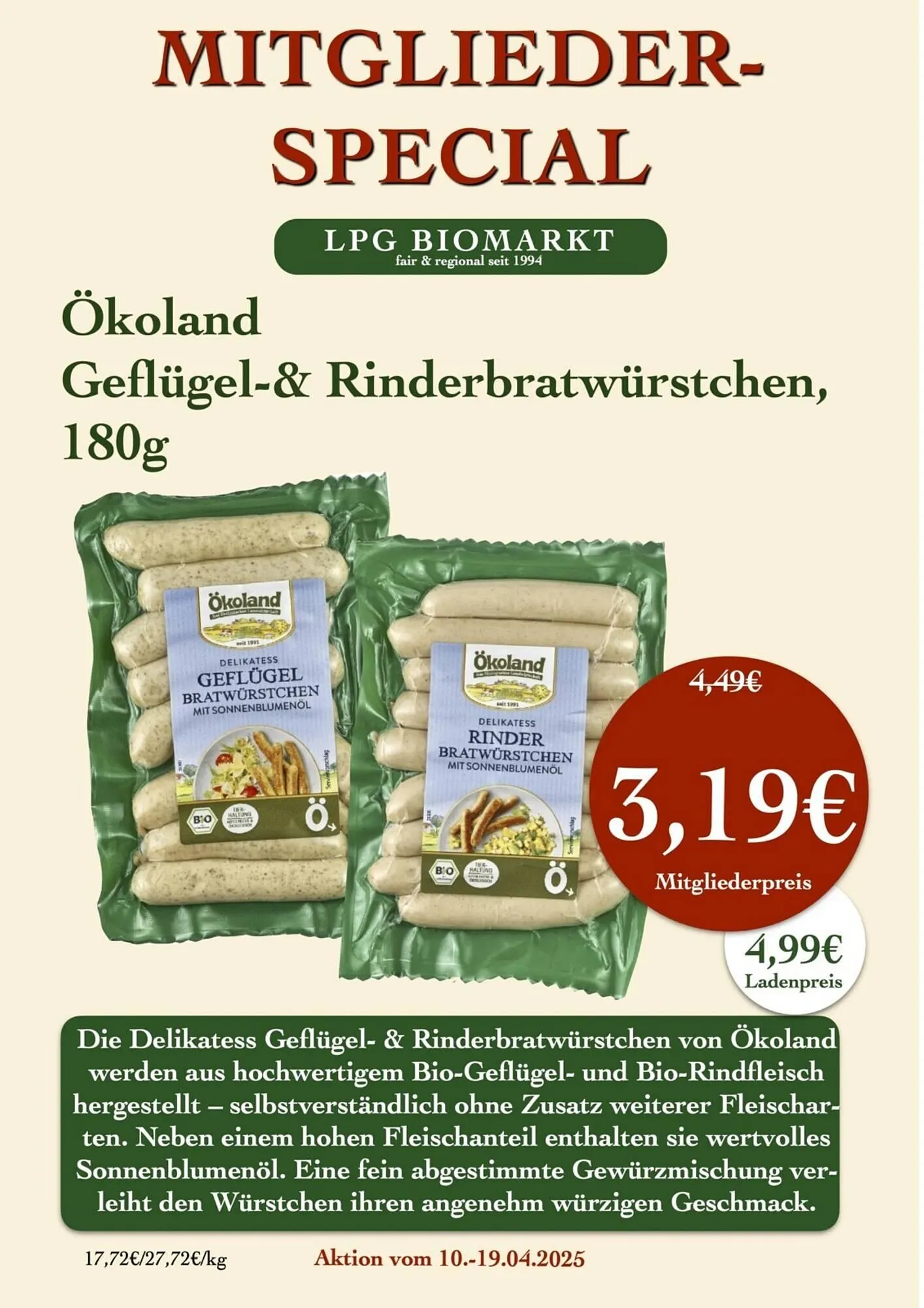 LPG Biomarkt Prospekt von 10. April bis 16. April 2025 - Prospekt seite 13