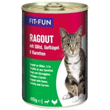 FIT+FUN Ragout Wild, Geflügel und Karotten 12x415 g