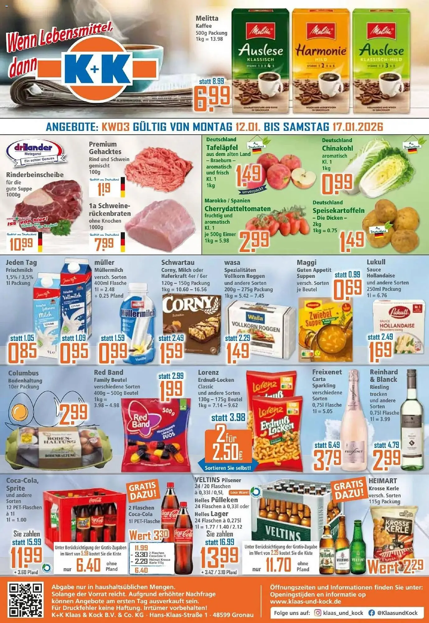 Klaas und Kock Prospekt von 12. Januar bis 17. Januar 2026 - Prospekt seite 1