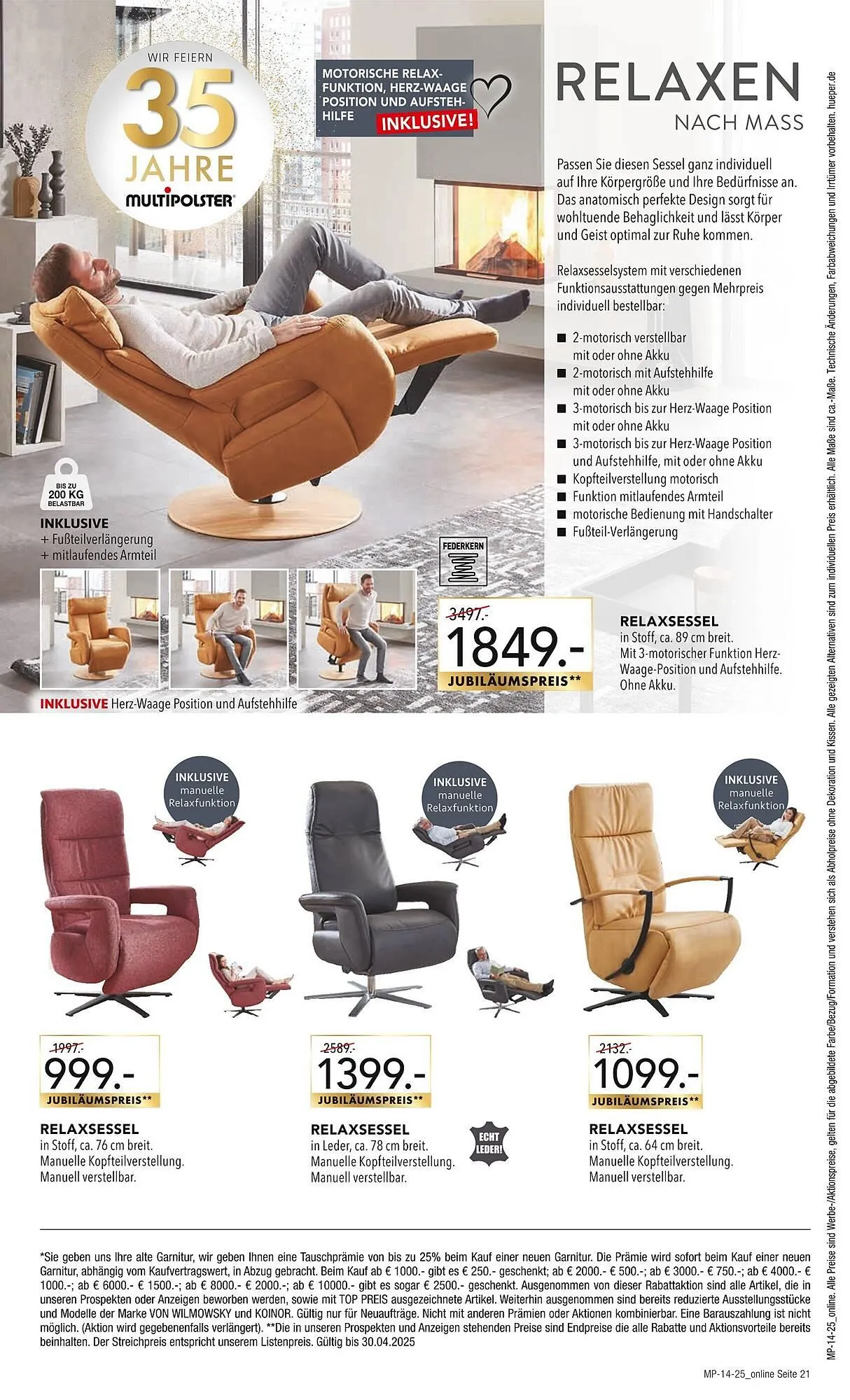 Multipolster Prospekt von 1. April bis 30. April 2025 - Prospekt seite 21
