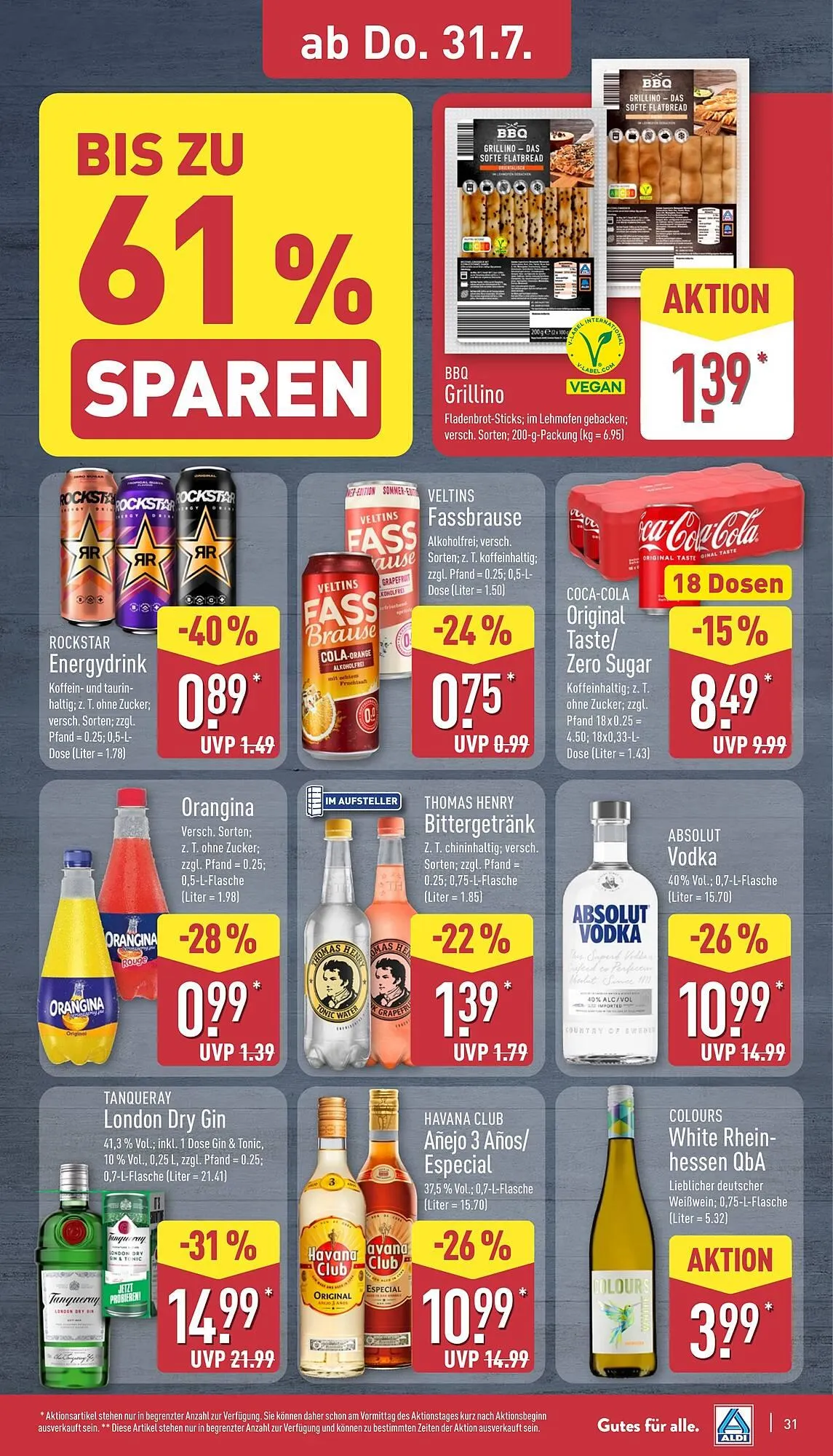 Aldi Nord Prospekt von 28. Juli bis 2. August 2025 - Prospekt seite 31