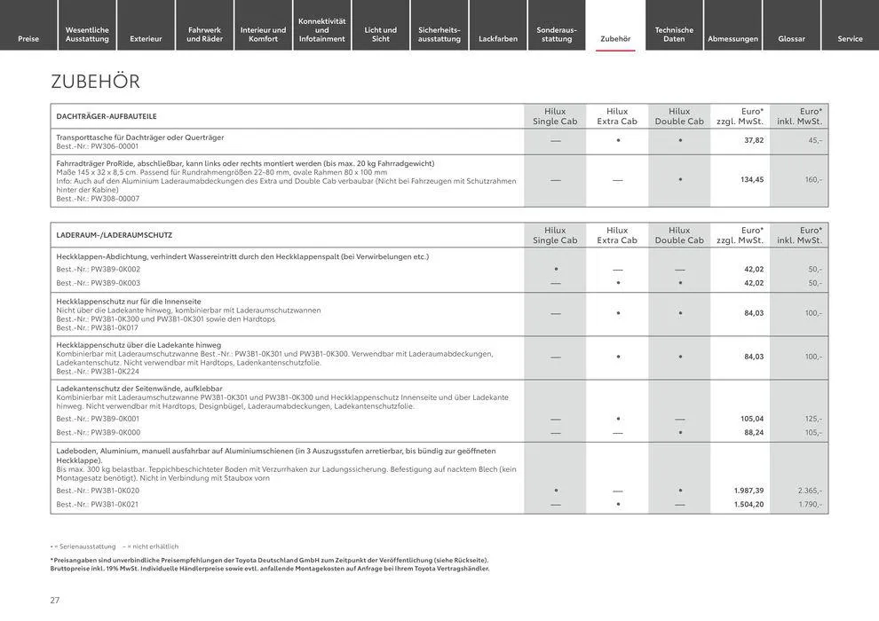 Toyota Hilux von 6. April bis 6. April 2025 - Prospekt seite 27