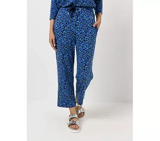 EVA LUTZ Hose, 7/8 Länge Rundumdehnbund mit ECOVERO Viskose gerades Bein