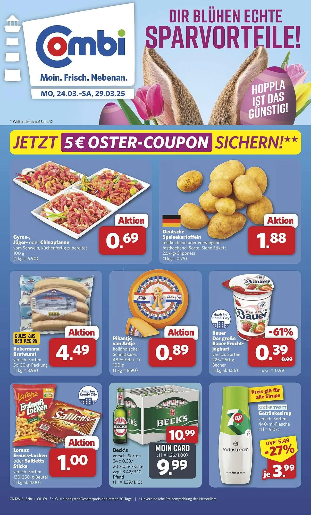 Combi Prospekt von 24. März bis 29. März 2025 - Prospekt seite 1