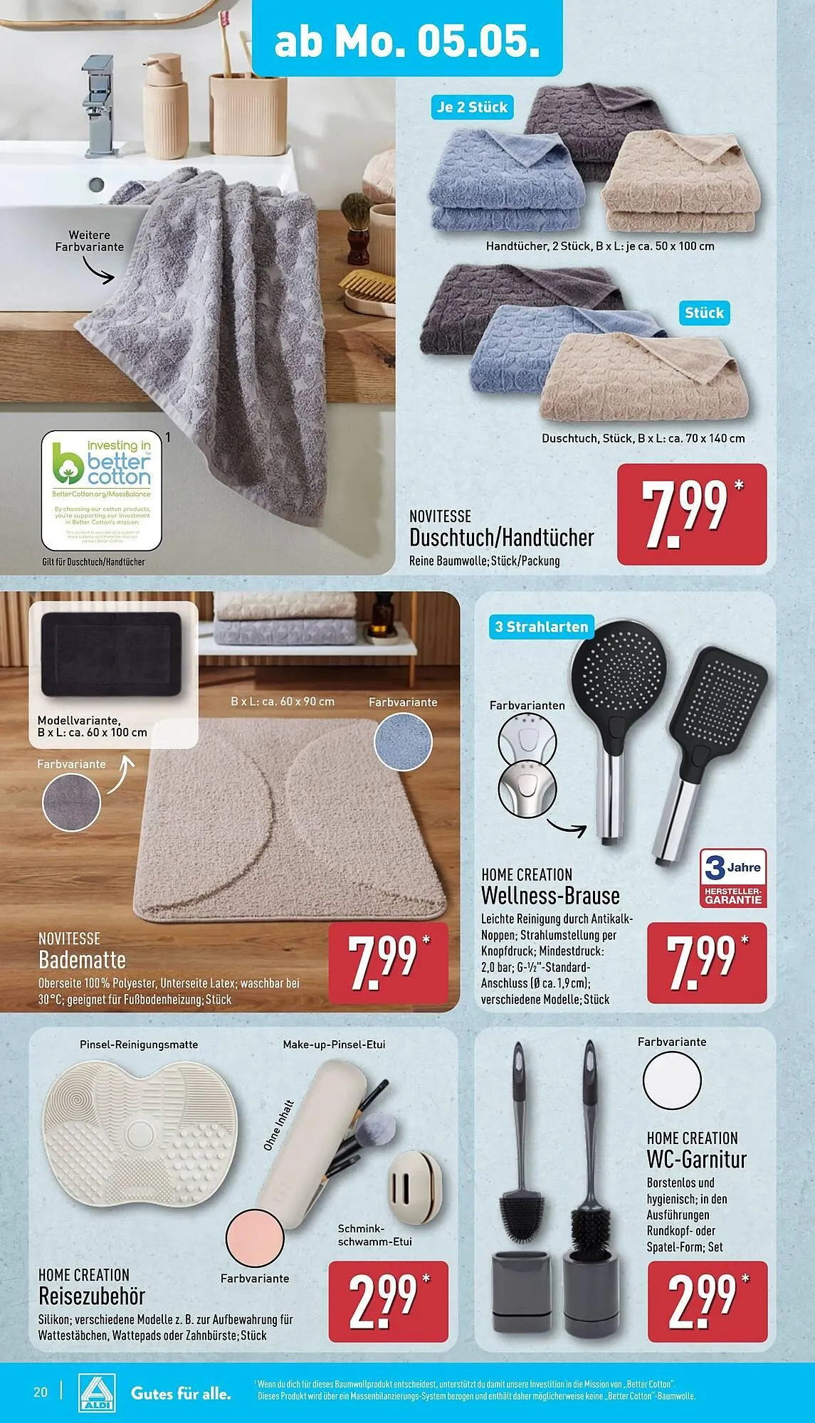 Aldi Nord Prospekt von 5. Mai bis 11. Mai 2025 - Prospekt seite 20