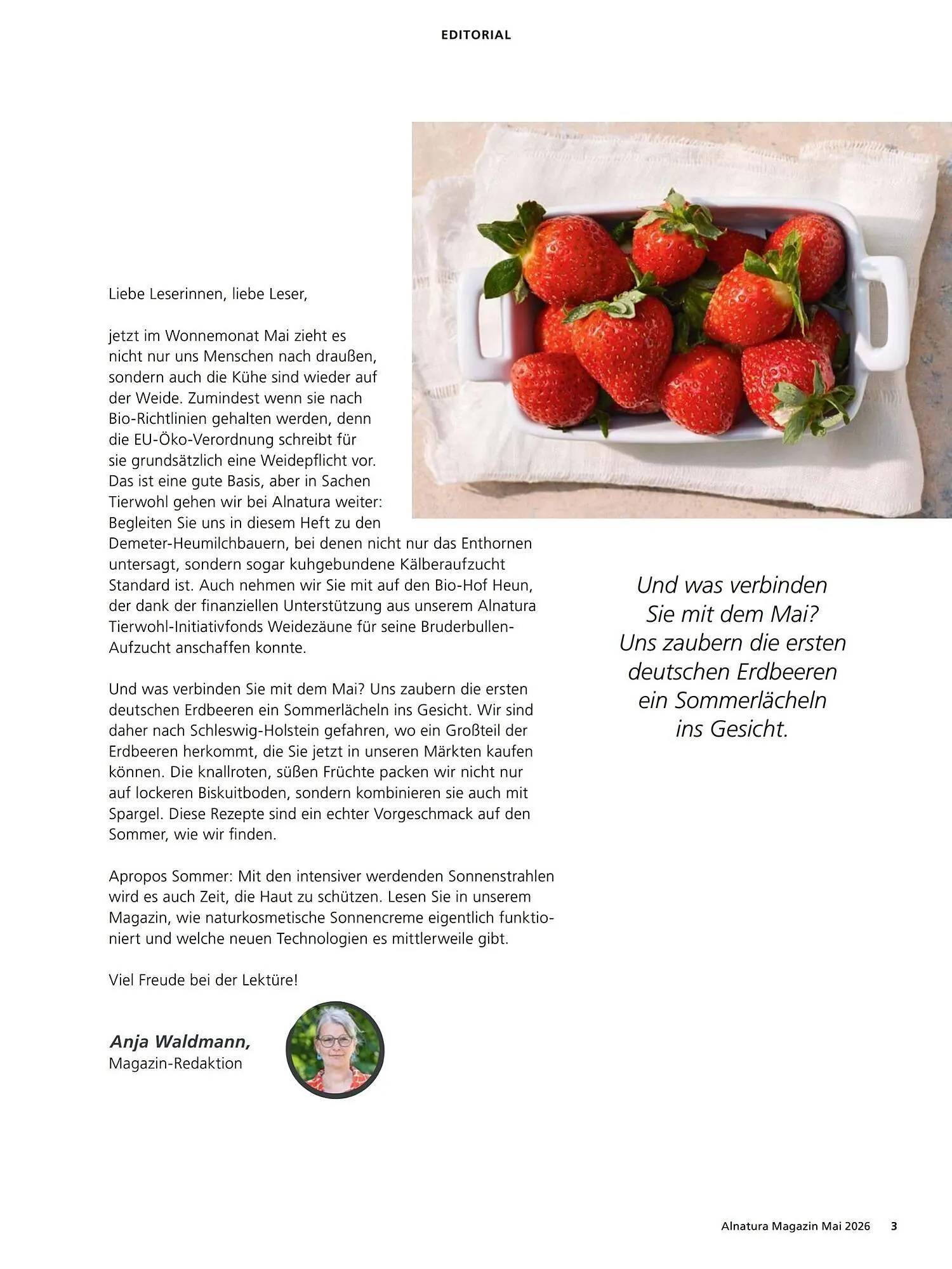 Alnatura Magazin von 1. Mai bis 1. Juni 2026 - Prospekt seite 3