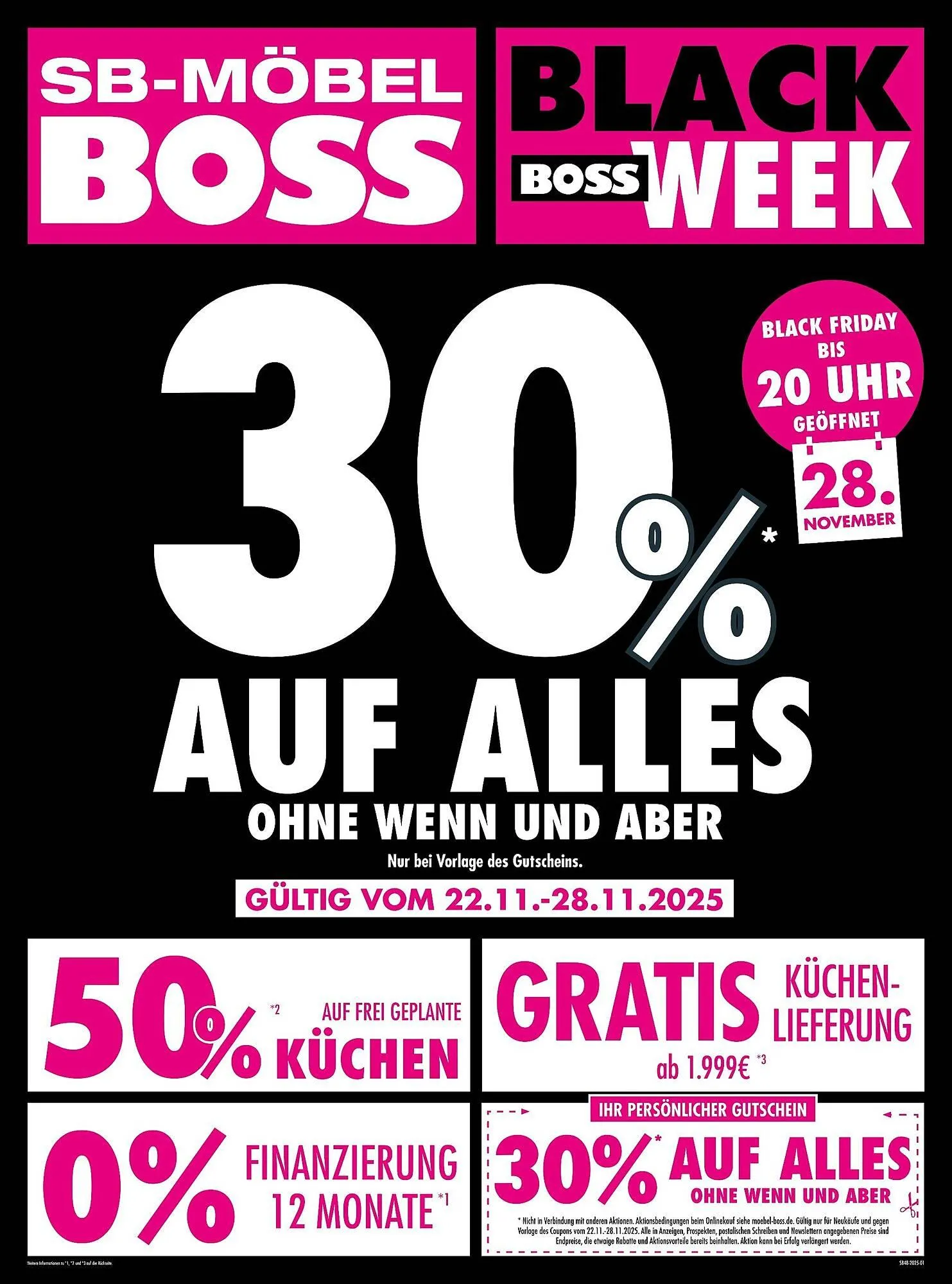 Möbel Boss Prospekt von 22. November bis 28. November 2025 - Prospekt seite 1
