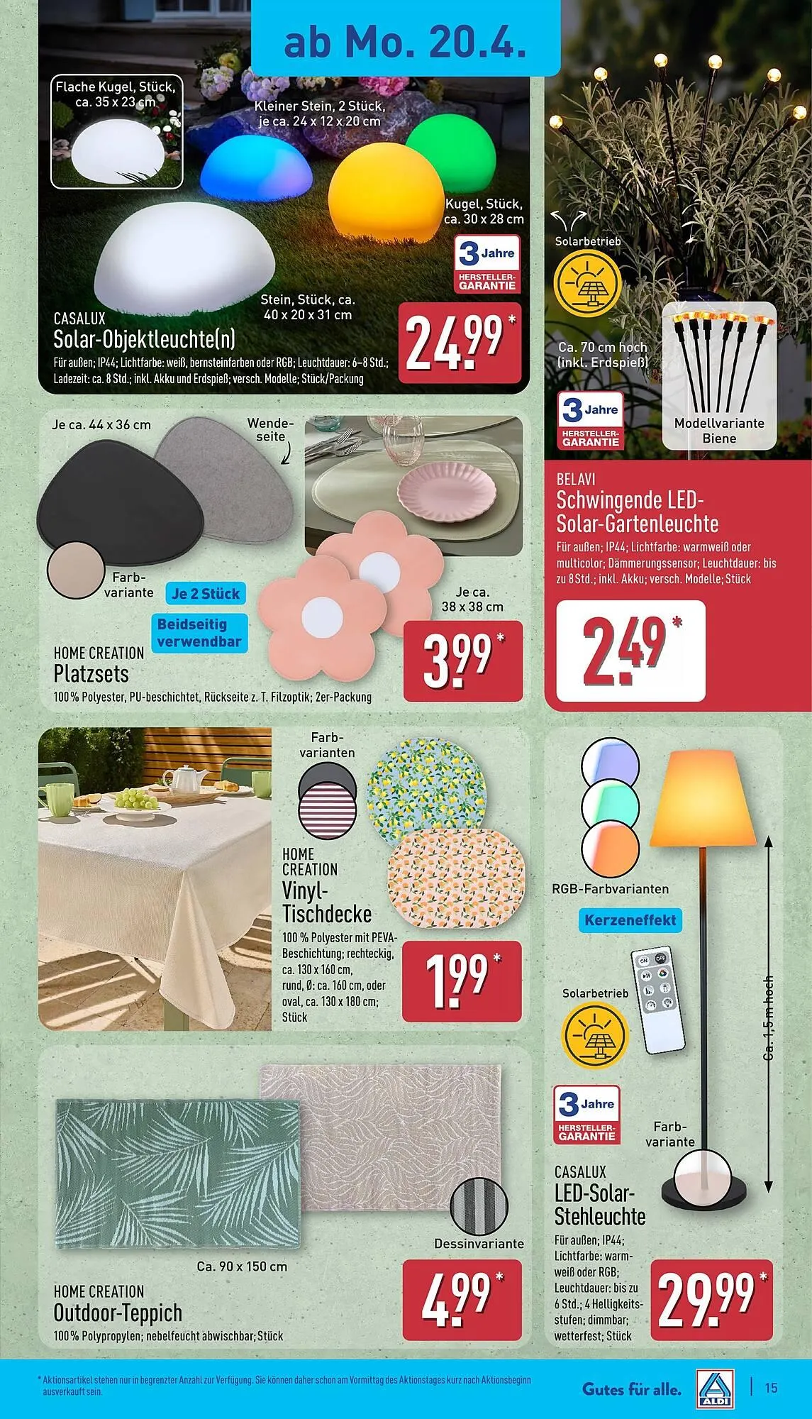 Aldi Nord Prospekt von 20. April bis 25. April 2026 - Prospekt seite 15