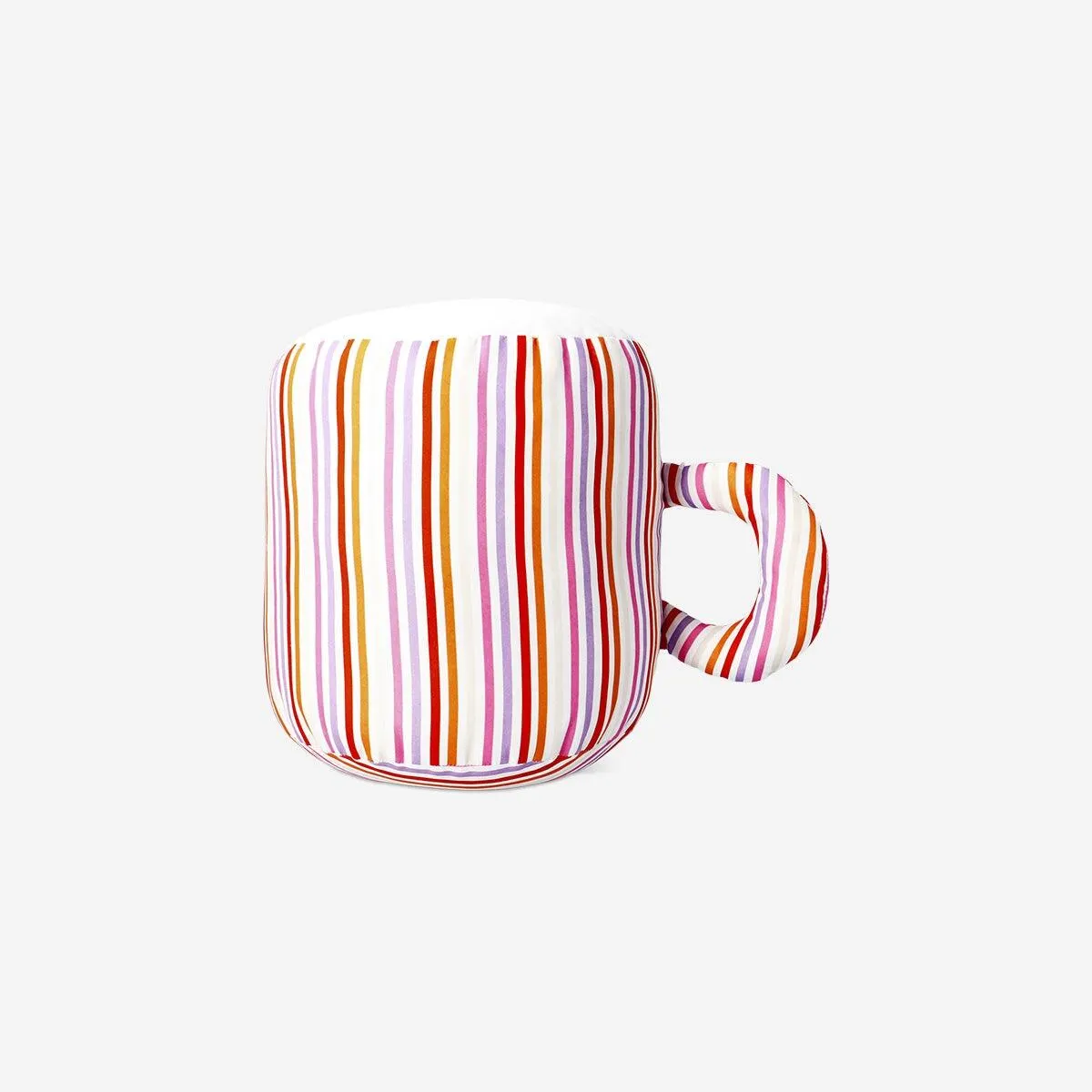 Stripy mug cushion