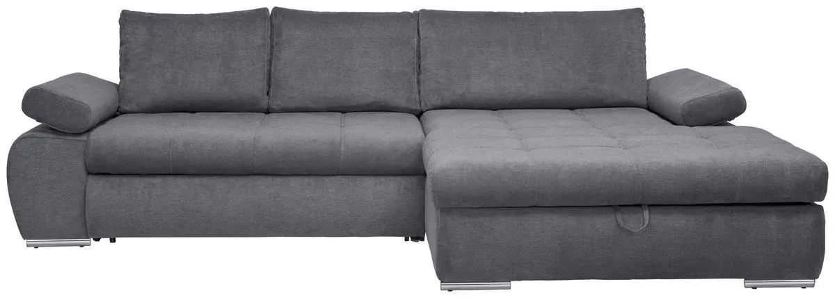 Carryhome ECKSOFA Grau Flachgewebe