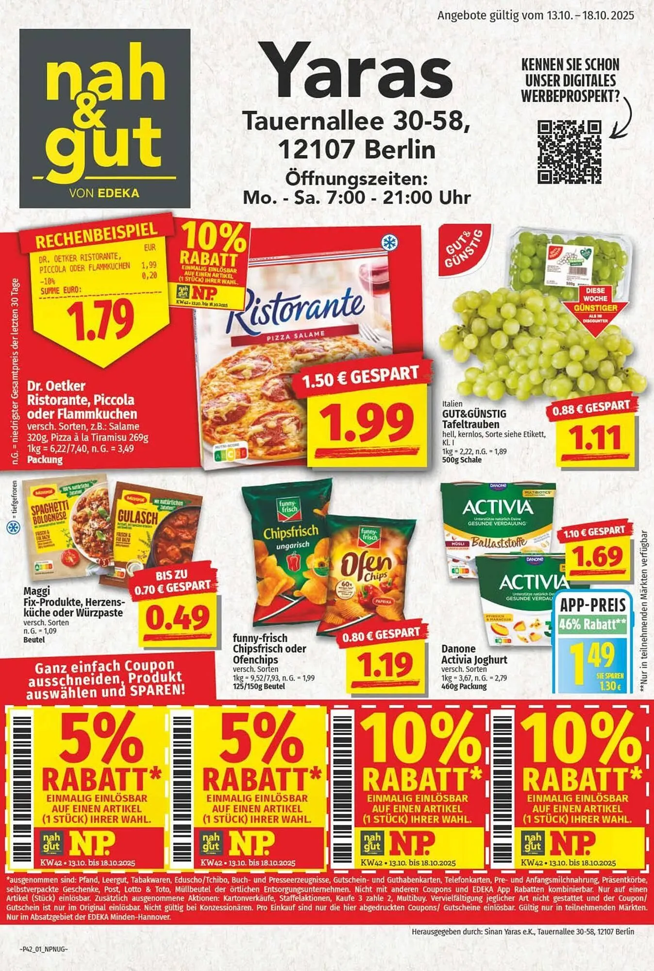 Nah & gut Prospekt von 11. Oktober bis 18. Oktober 2025 - Prospekt seite 1
