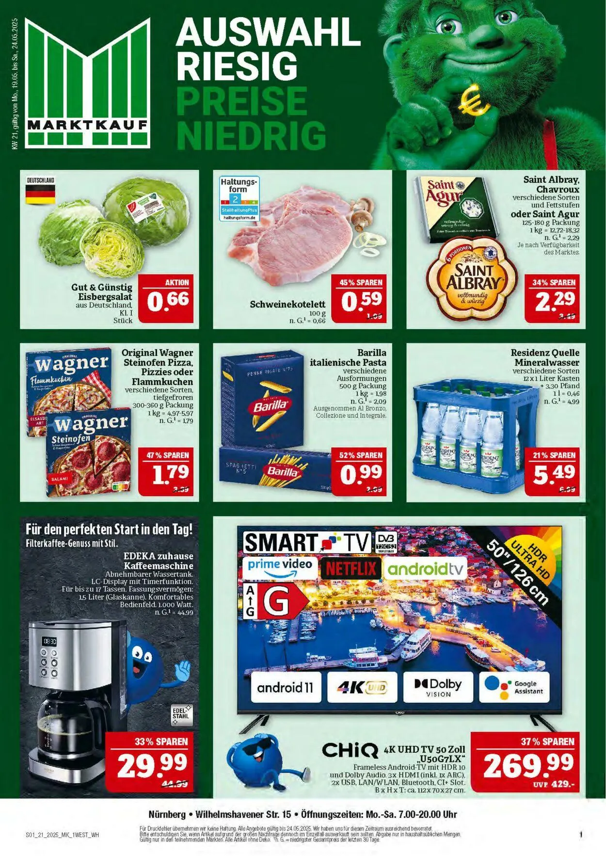 Marktkauf - Nürnberg-Thon Aktueller Prospekt von 19. Mai bis 24. Mai 2025 - Prospekt seite 1