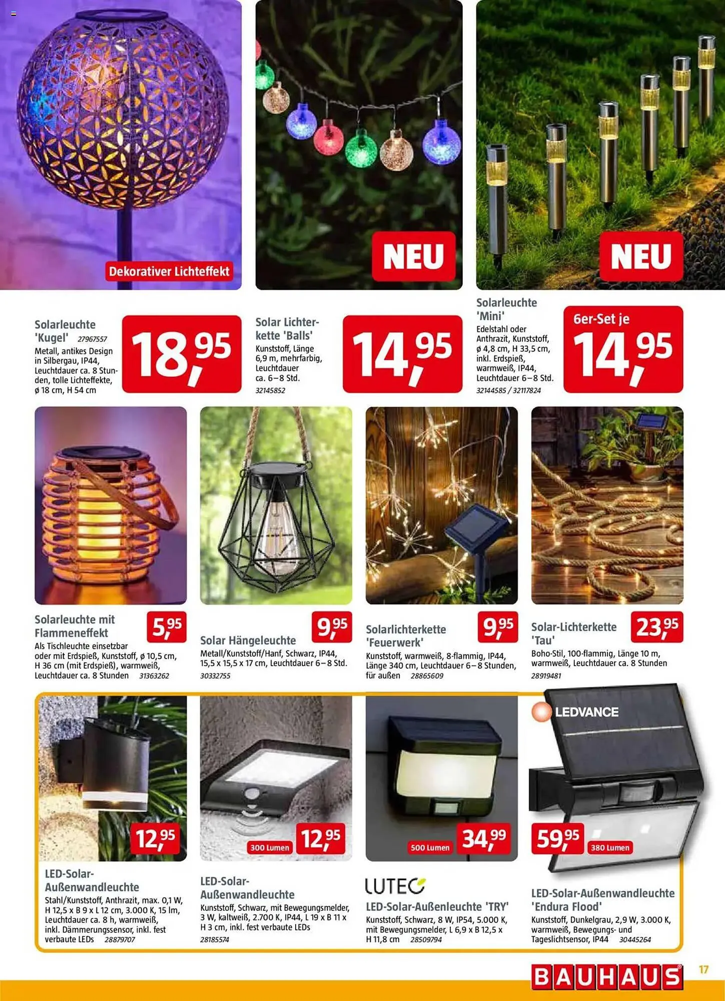 Bauhaus Prospekt von 29. März bis 3. Mai 2025 - Prospekt seite 17